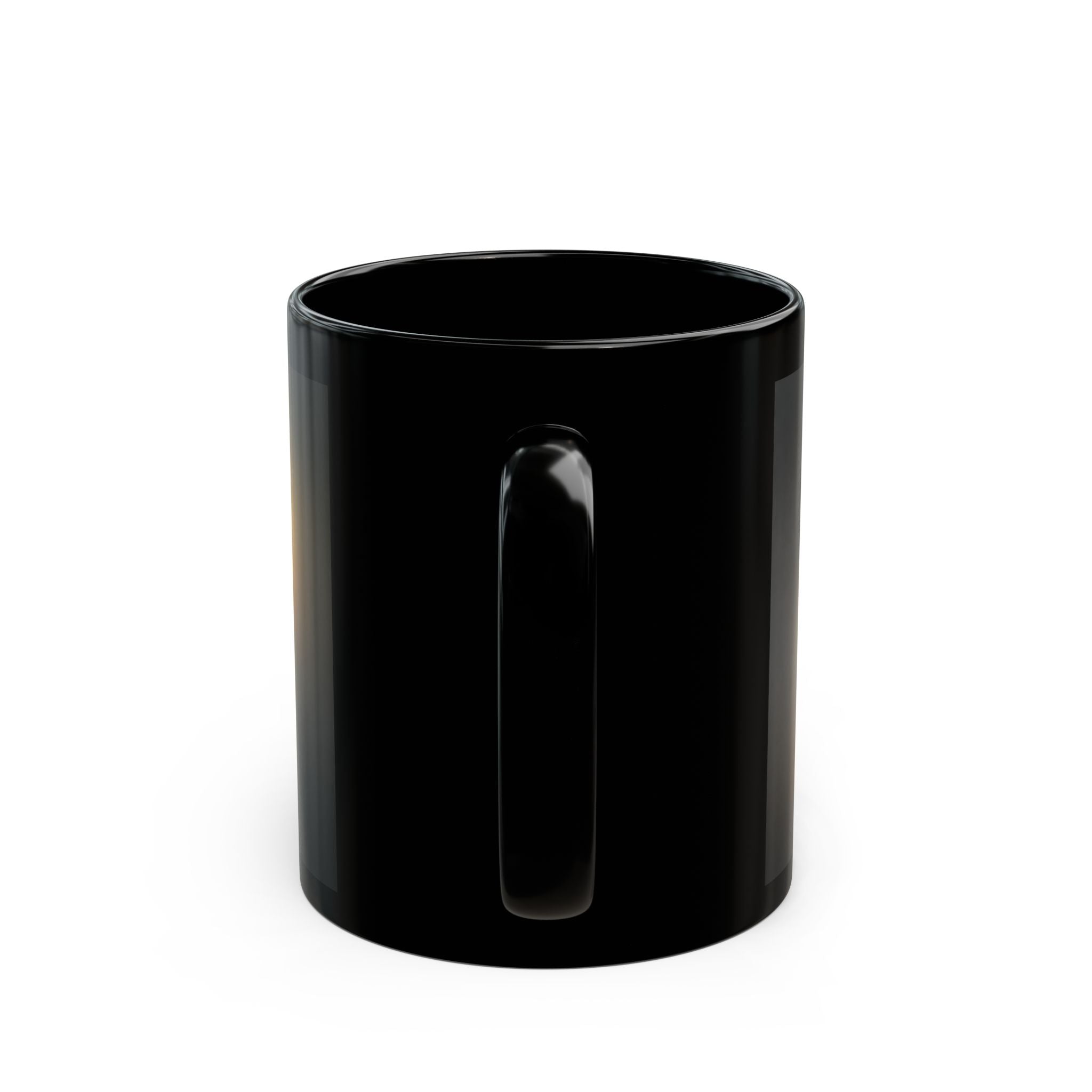 Yellow Cockatiel Illustration Black Mug | Cockatiel Coffee Cup