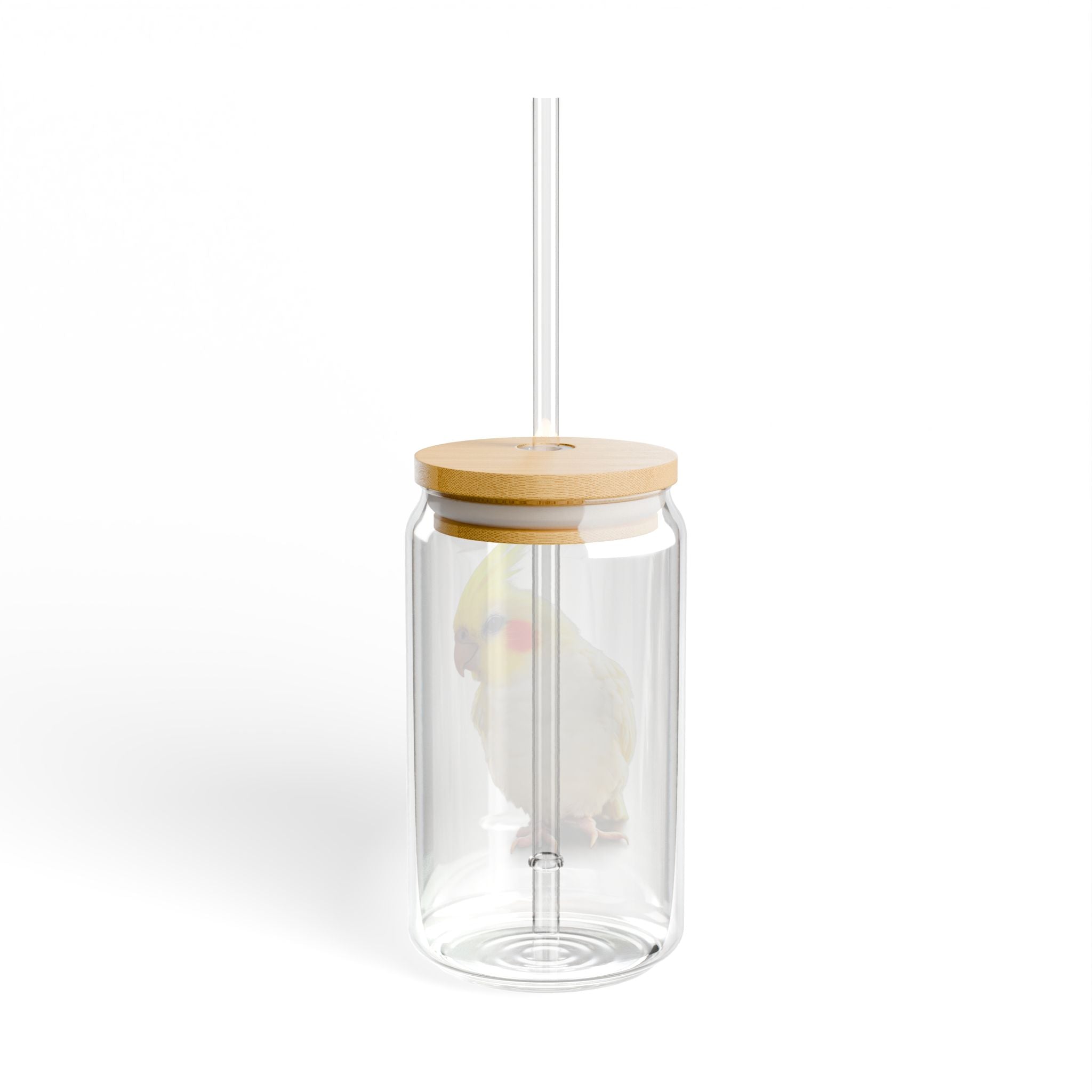 Yellow Cockatiel Bird Sipper Glass | 16oz