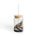Uromastyx Sipper Glass | 16oz Clear Tumbler with Straw