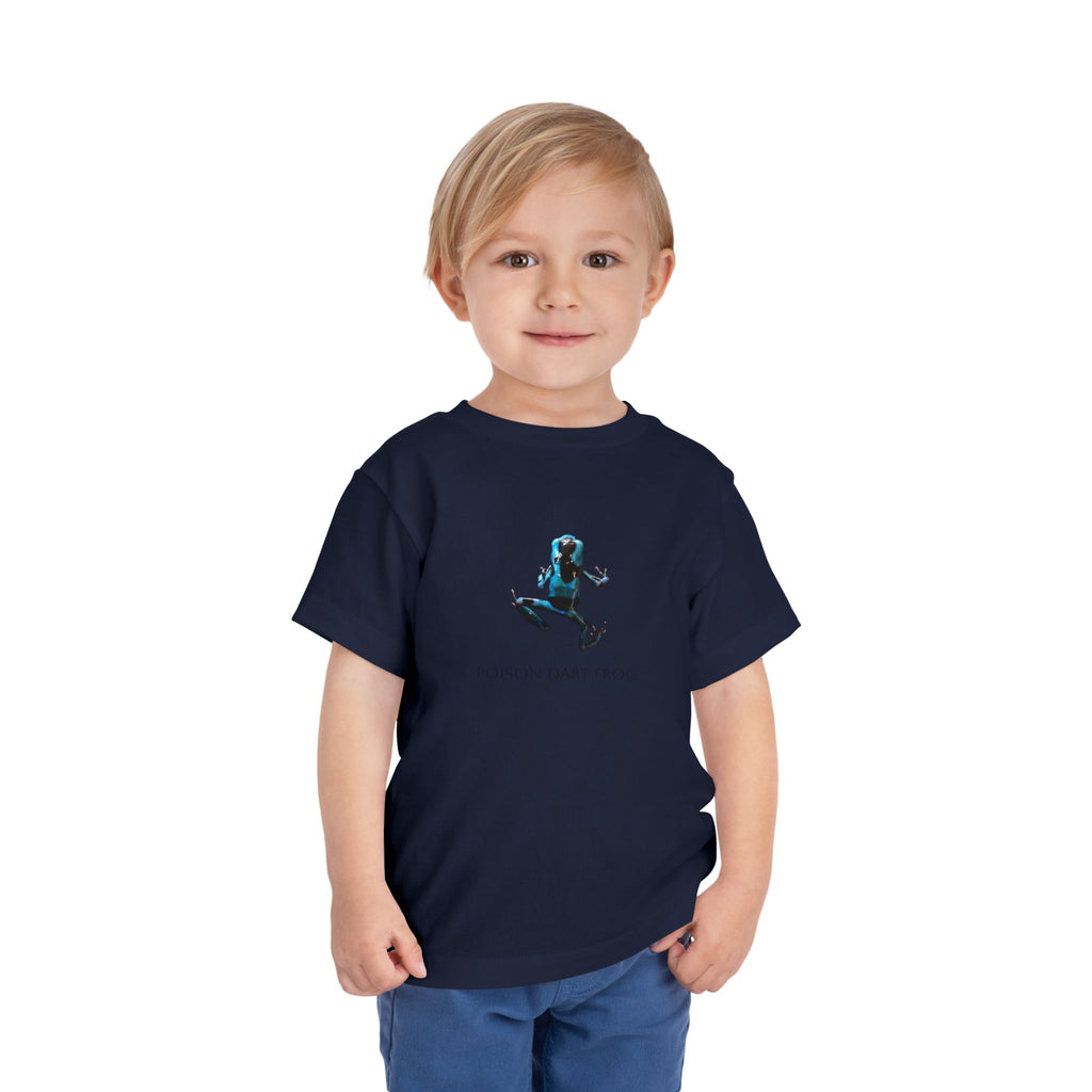 Poison Dart Frog Toddler Tee | Blue Frog Illustration, Nature Animal Shirt