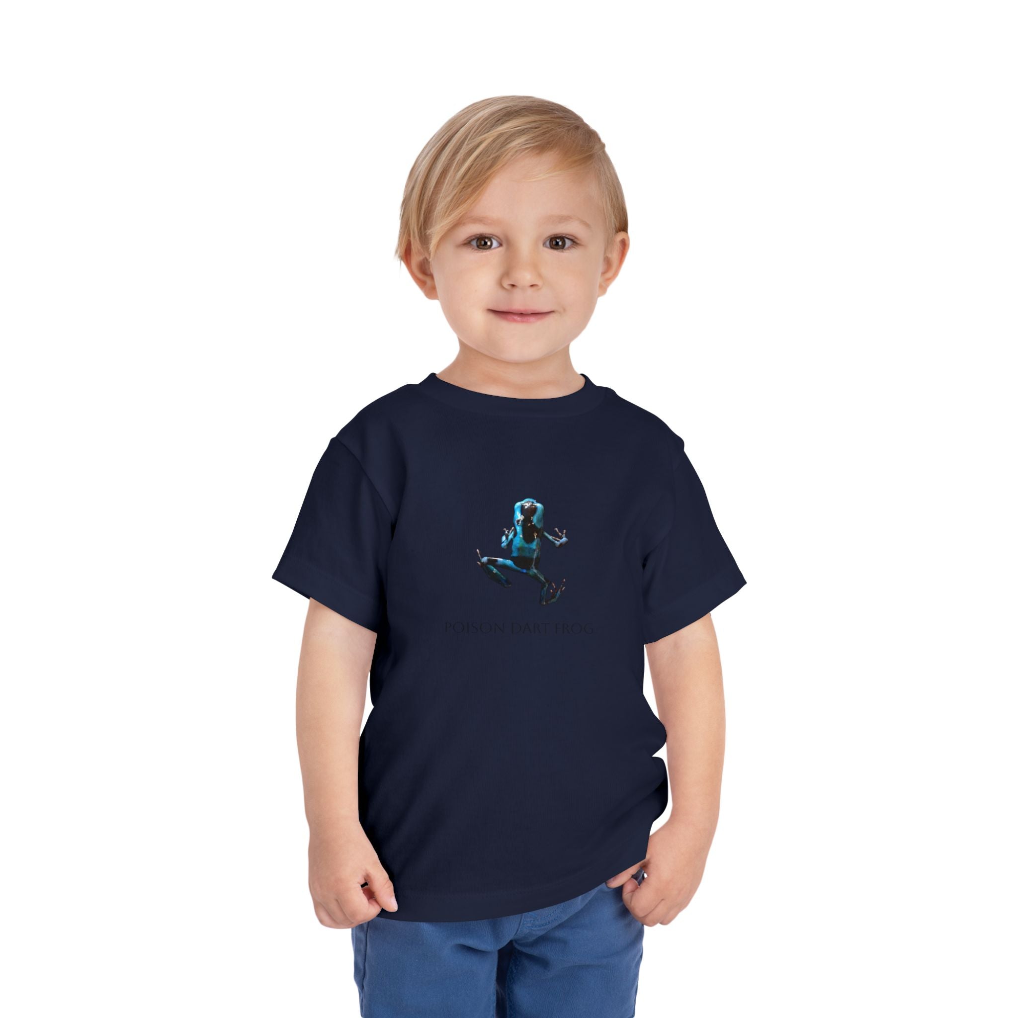 Poison Dart Frog Toddler Tee | Blue Frog Illustration, Nature Animal Shirt