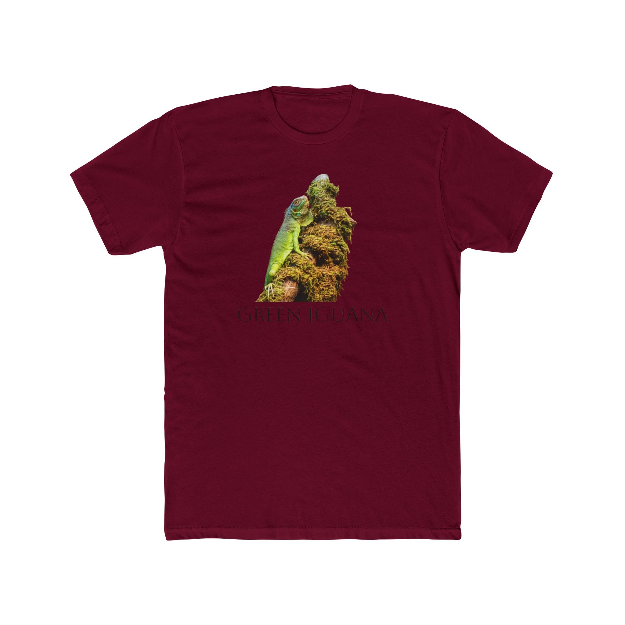 Green Iguana Illustration T-Shirt | Botanical Nature Wildlife Tee