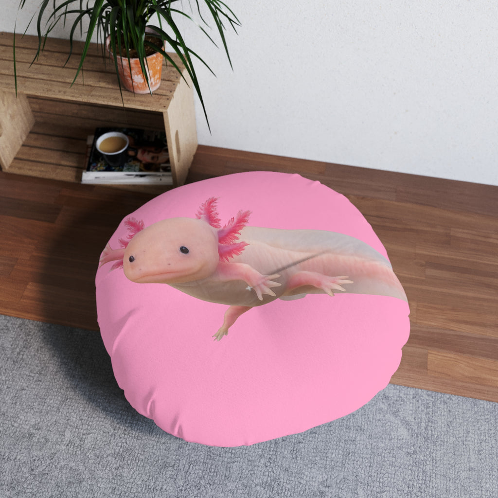 Axolotl Tufted Floor Pillow | Round
