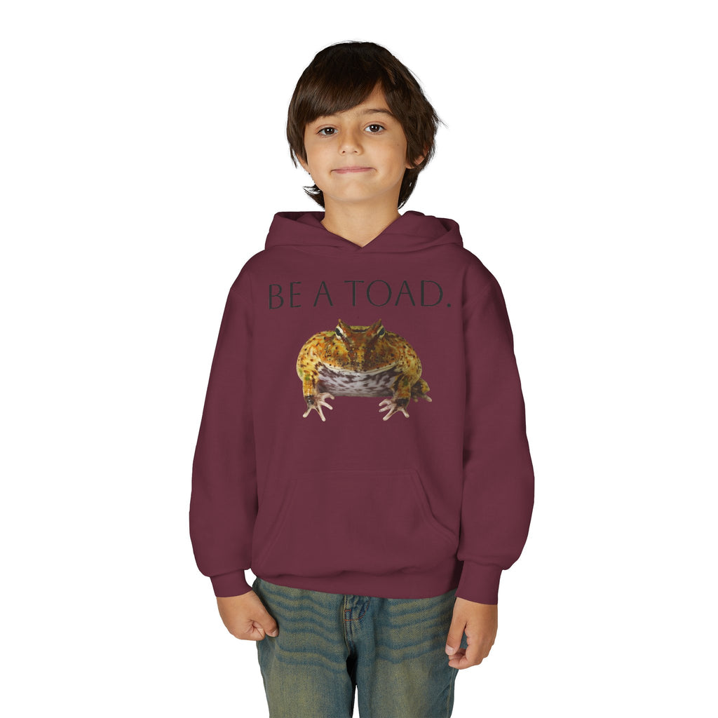 Be a Toad Frog Illustration Hoodie | Youth Pullover Hooded Sweatshirt