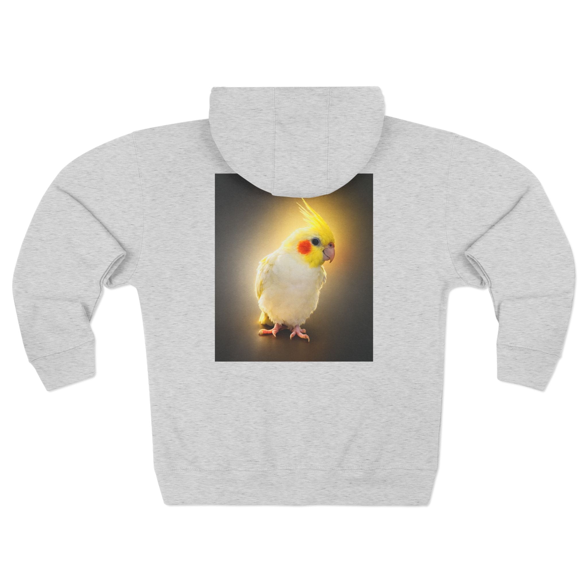 Yellow Cockatiel Zip Hoodie | Bird Portrait
