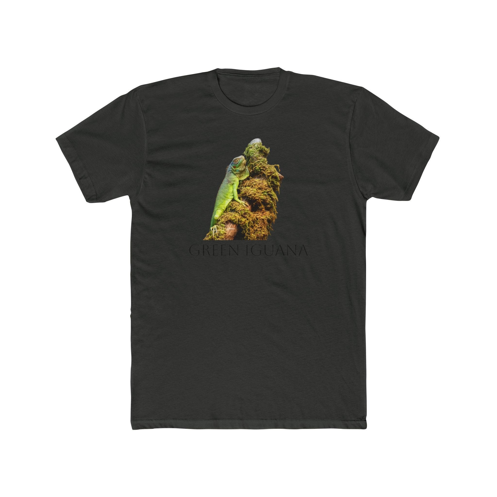 Green Iguana Illustration T-Shirt | Botanical Nature Wildlife Tee