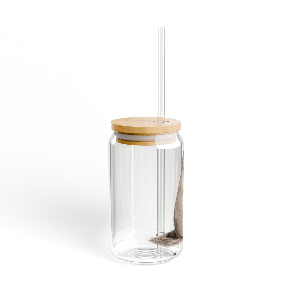 Prairie Dog Illustration Sipper Glass | 16oz