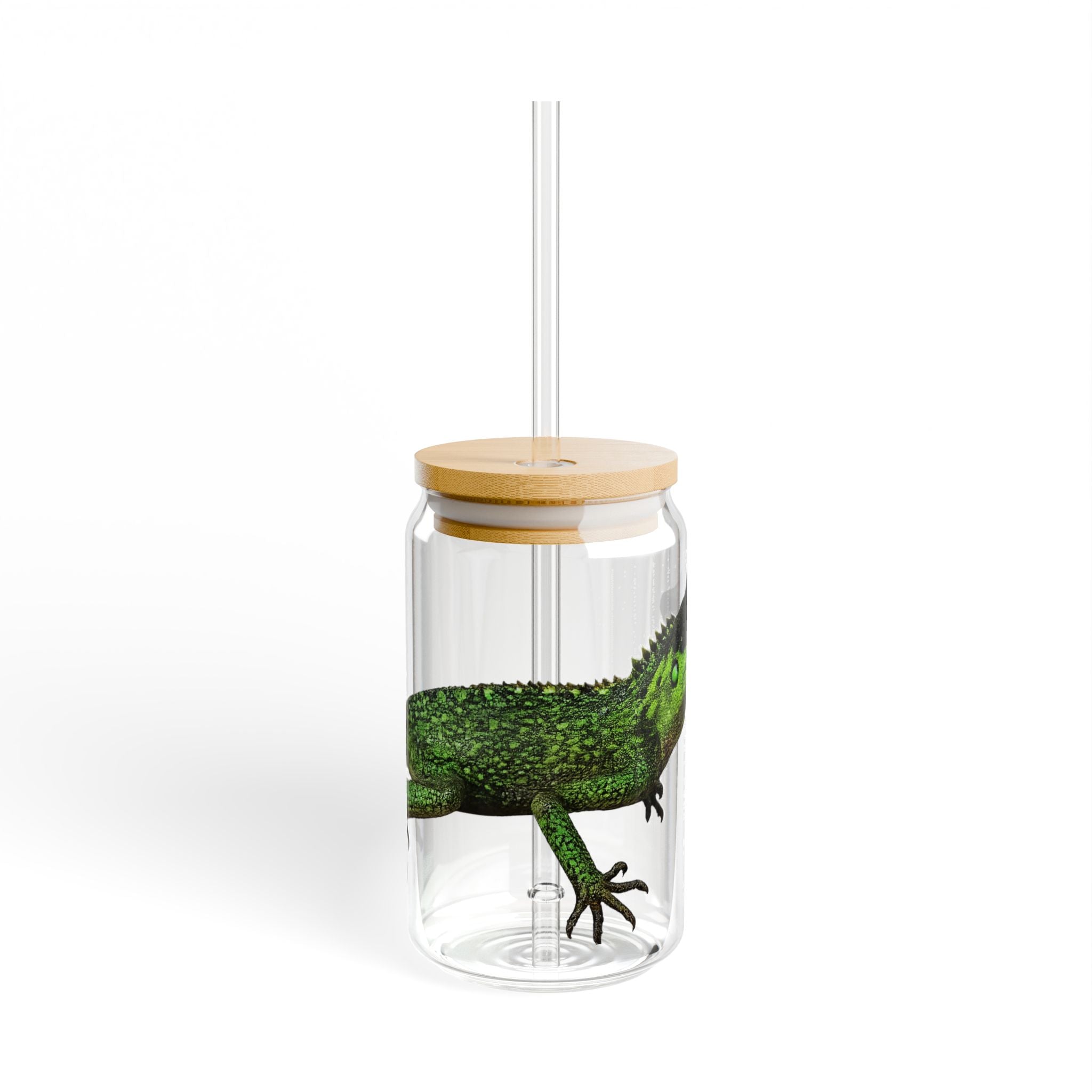 Horned Mountain Dragon Sipper Glass | 16oz Straw Tumbler