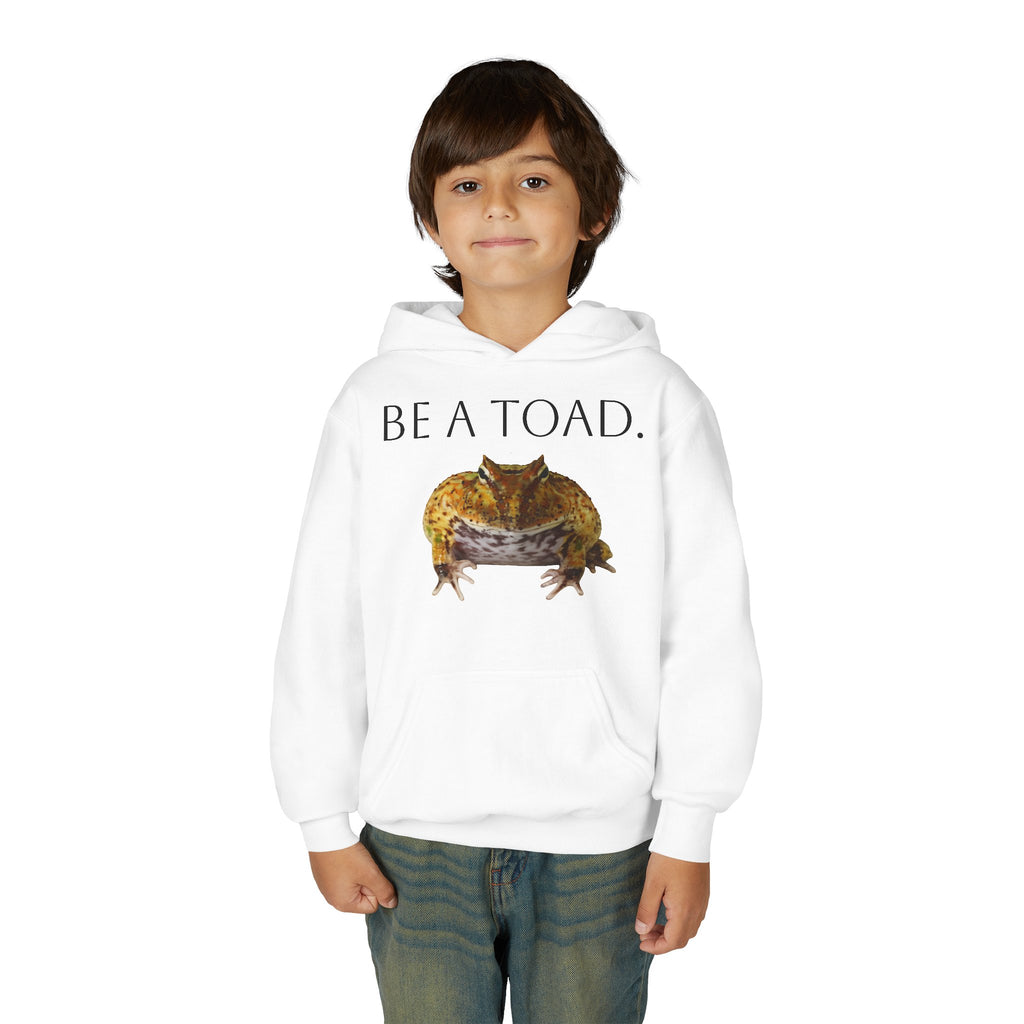 Be a Toad Frog Illustration Hoodie | Youth Pullover Hooded Sweatshirt