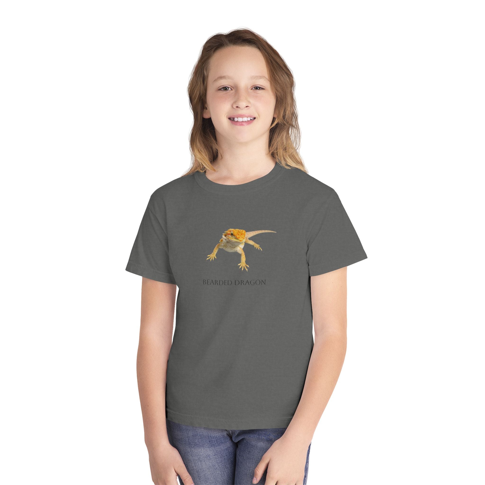 Bearded Dragon Youth Tee | Reptile Illustration, Kids Lizard Shirt
