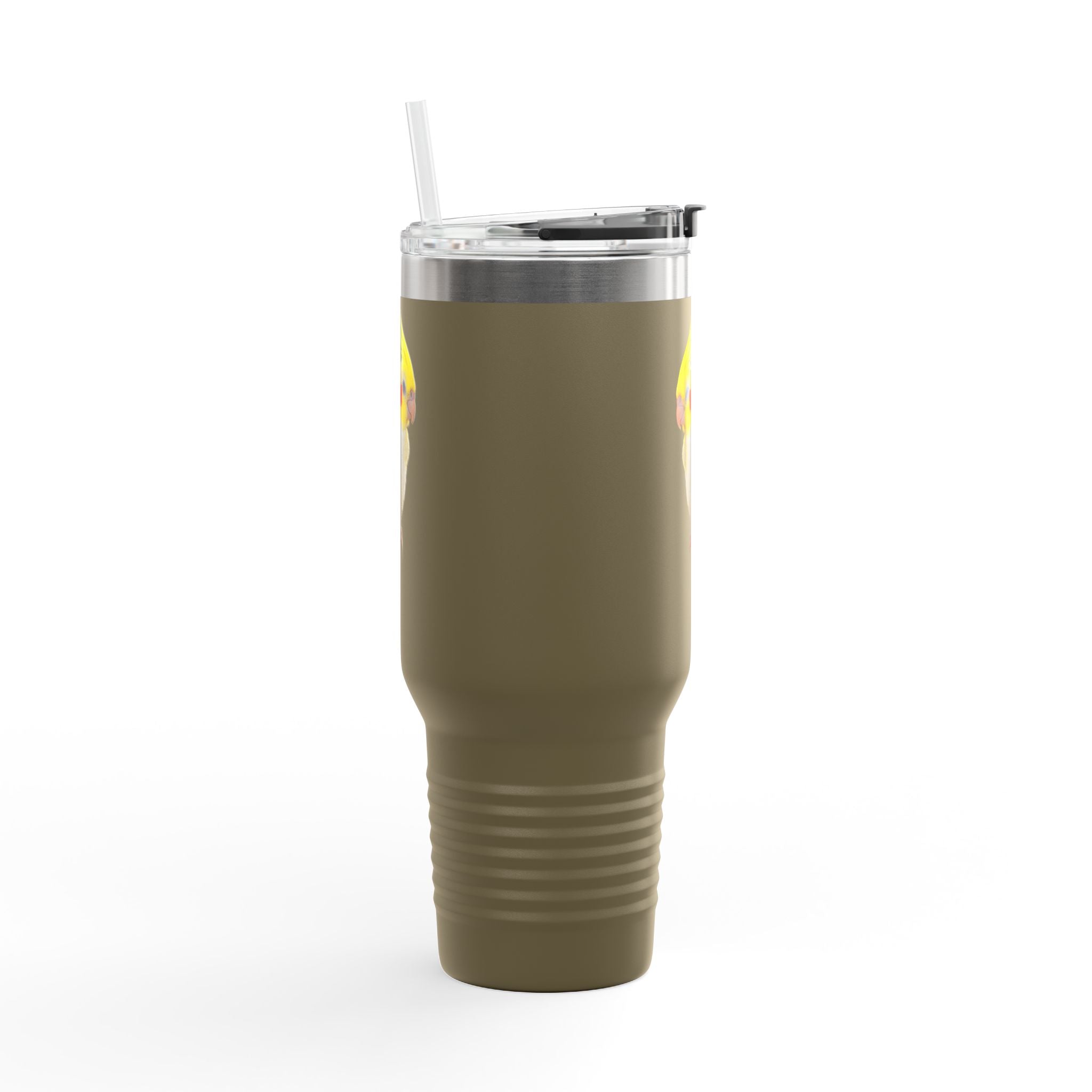 Yellow Cockatiel Illustration Travel Mug | 40oz Insulated Tumbler