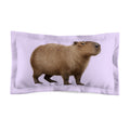 Capybara Illustration Pillow Sham | Cute Animal Home Decor