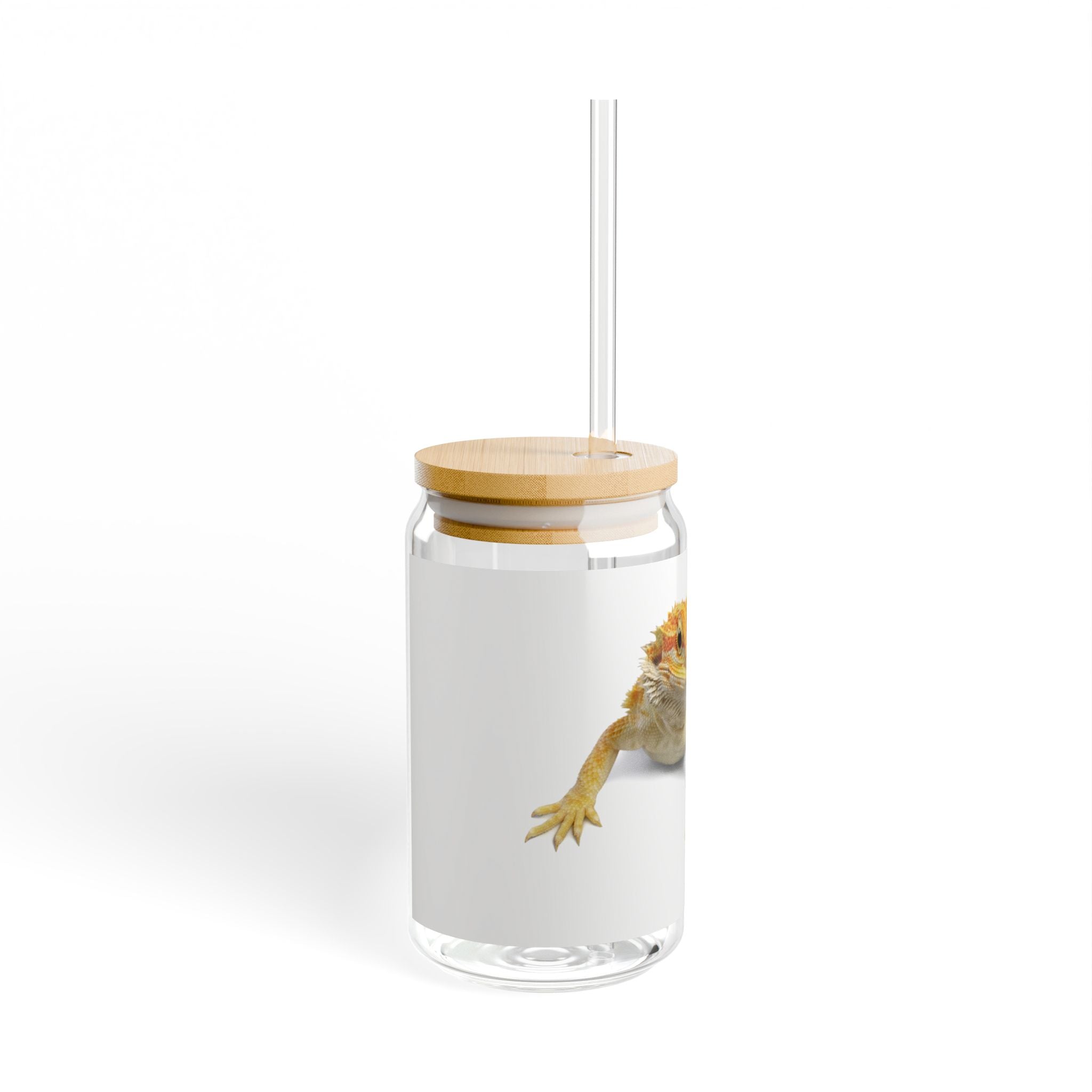 Bearded Dragon Sipper Glass | 16oz Reptile Drinking Jar