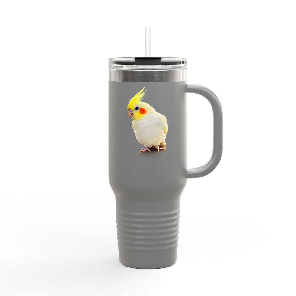 Yellow Cockatiel Illustration Travel Mug | 40oz Insulated Tumbler