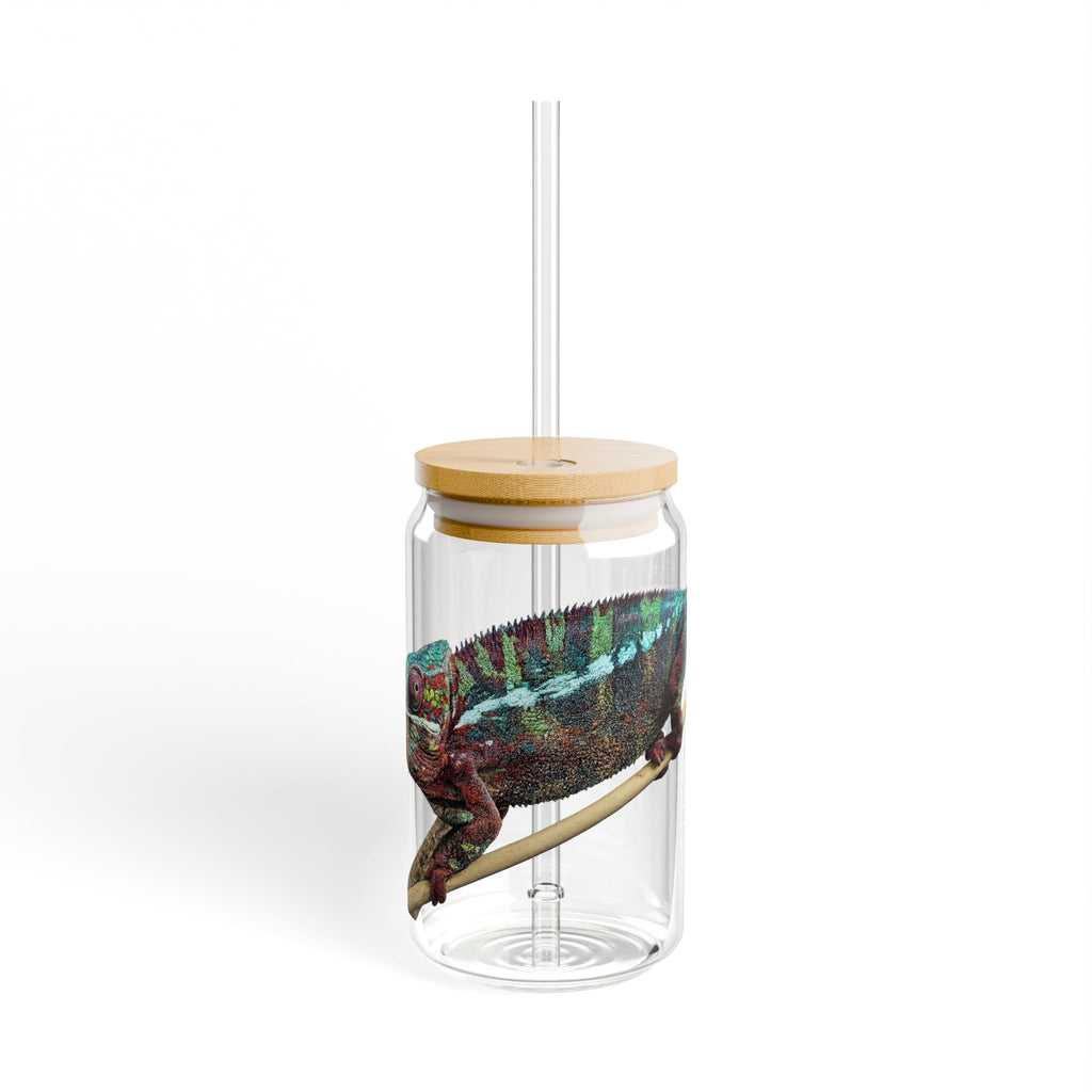 Colorful Chameleon Sipper Glass | 16oz
