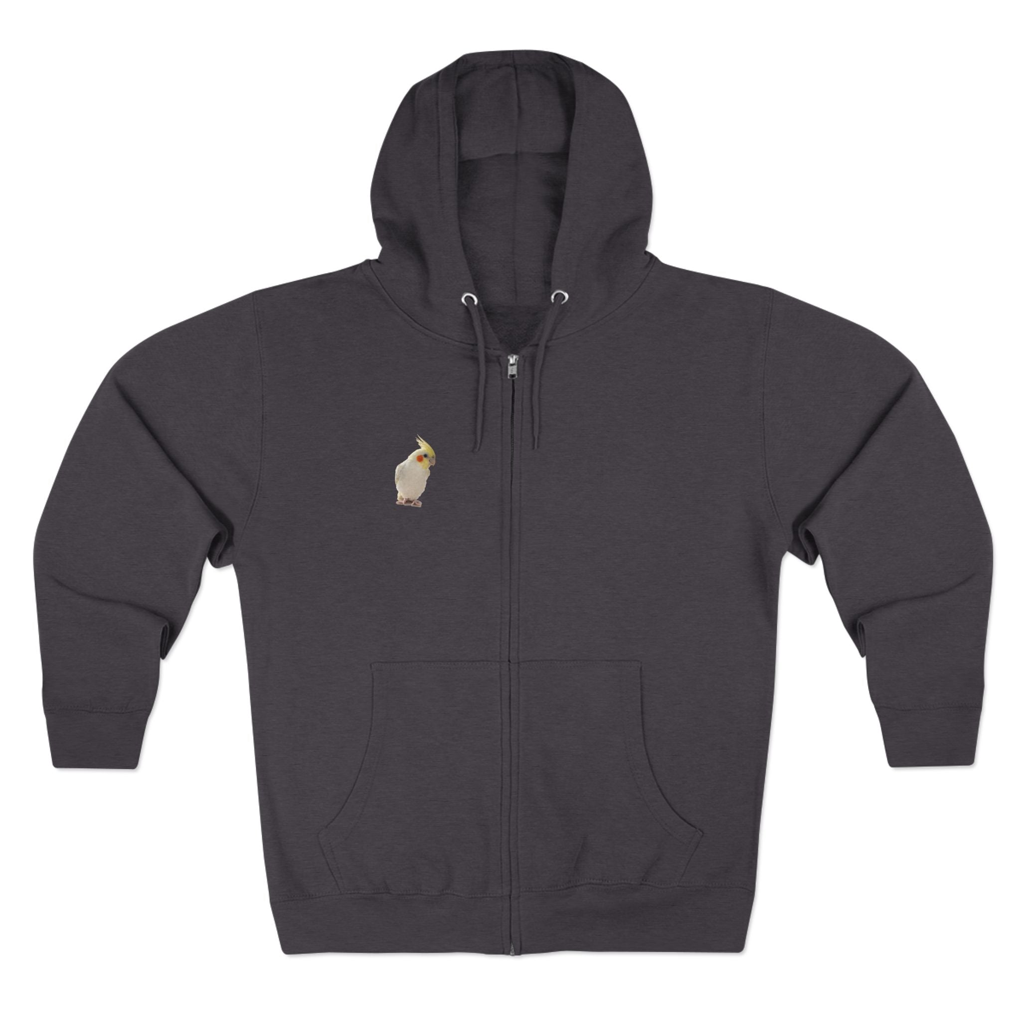 Yellow Cockatiel Zip Hoodie | Bird Portrait
