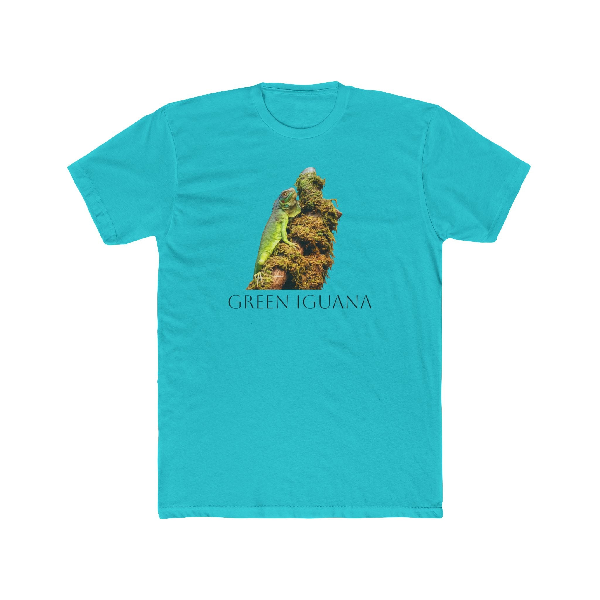 Green Iguana Illustration T-Shirt | Botanical Nature Wildlife Tee