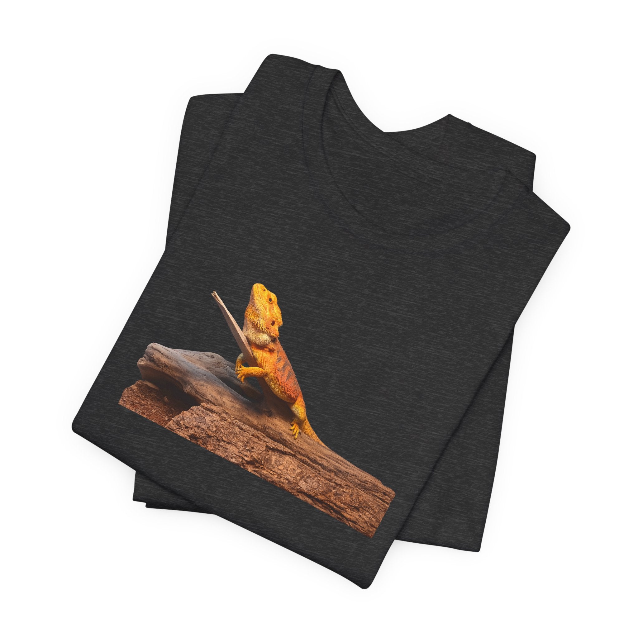 Bearded Dragon on Driftwood Tee | Reptile Lizard Shirt