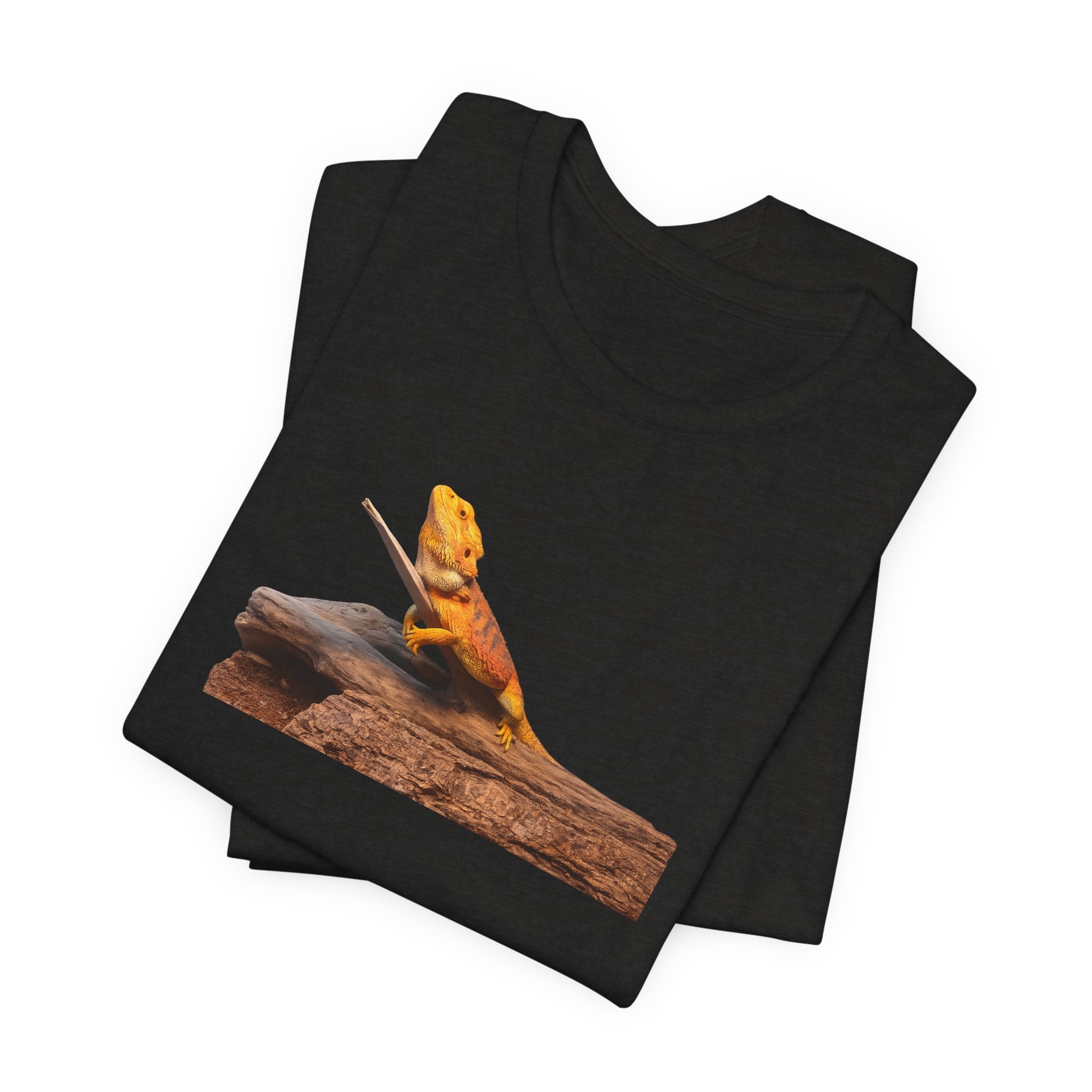 Bearded Dragon on Driftwood Tee | Reptile Lizard Shirt