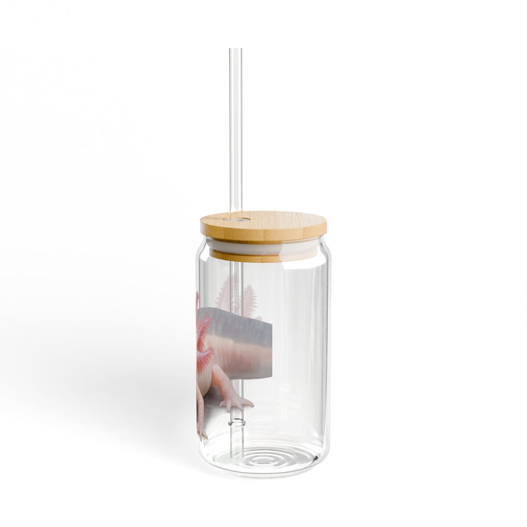 Pink Axolotl Sipper Glass | 16oz