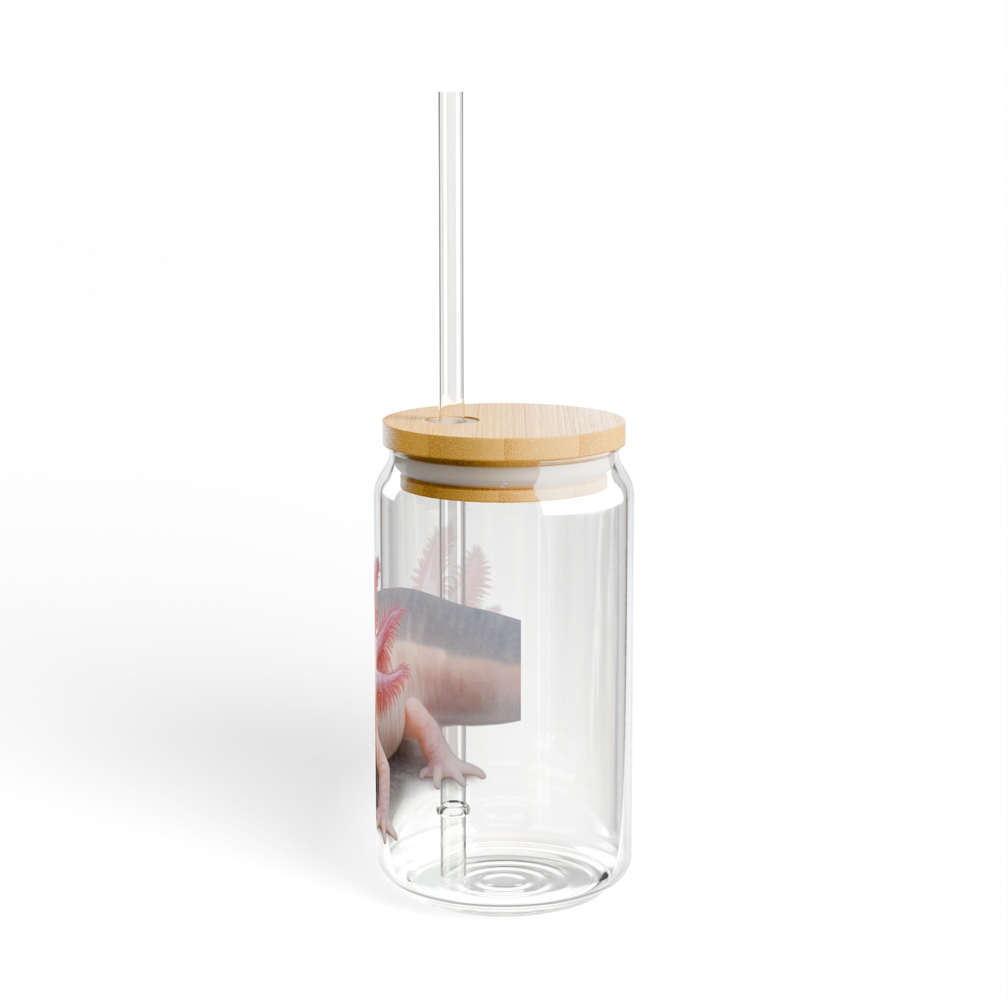 Pink Axolotl Sipper Glass | 16oz