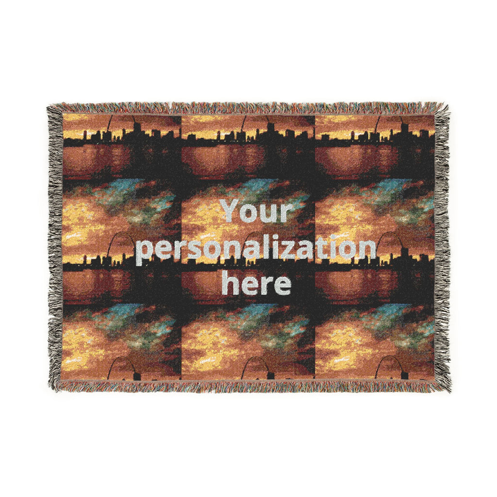 Personalized Woven Blanket — Customizable Pixel Art Throw