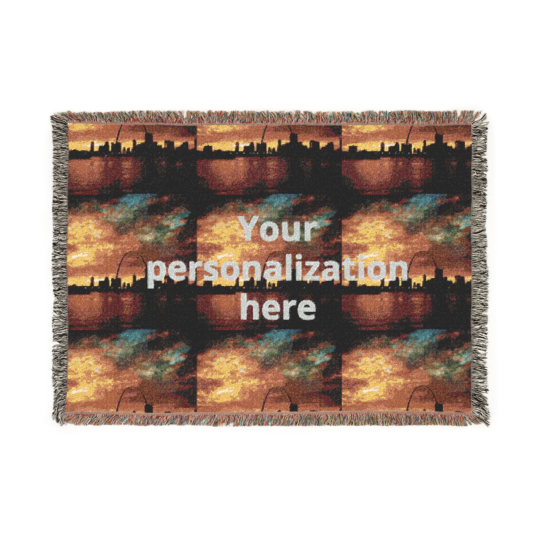 Personalized Woven Blanket — Customizable Pixel Art Throw