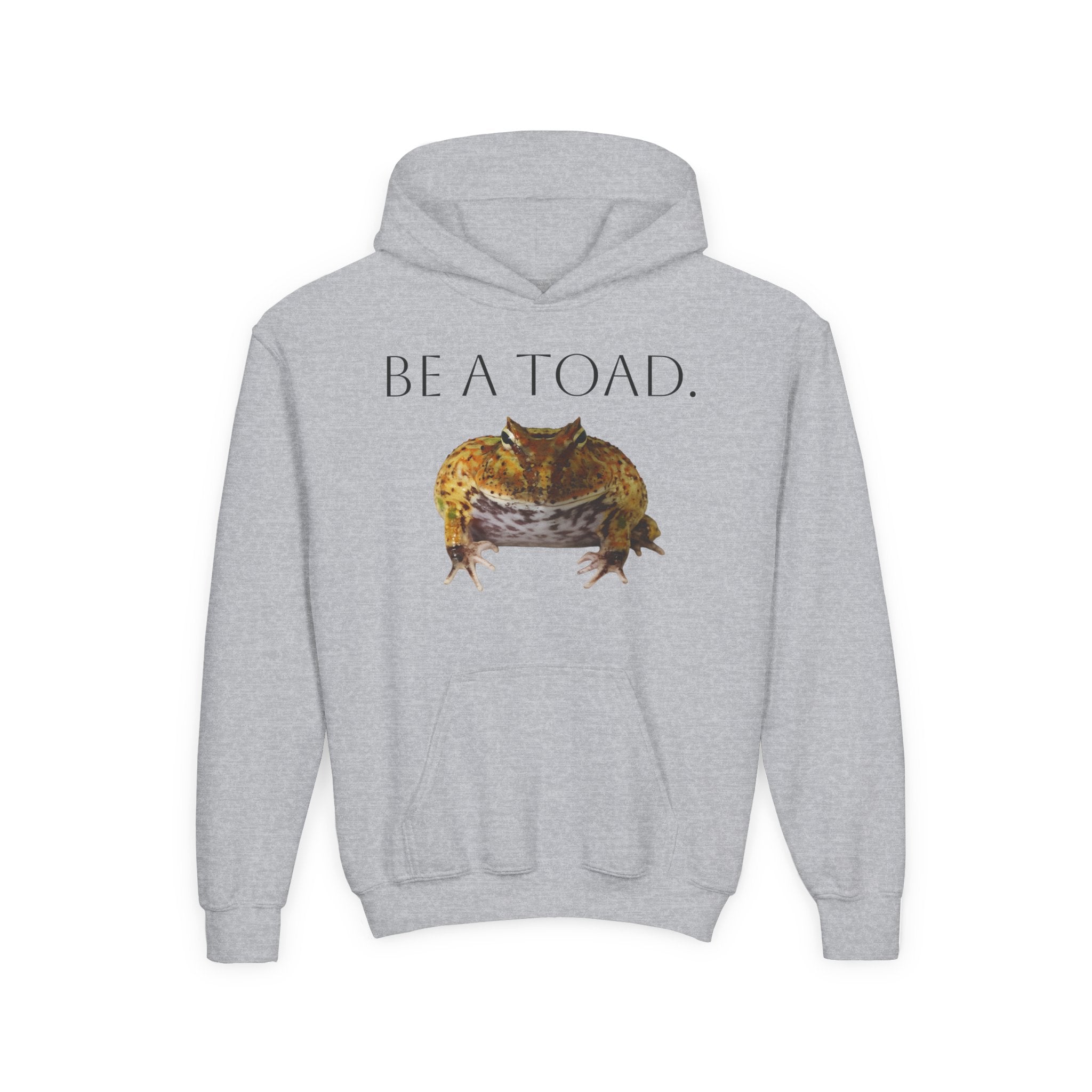 Be a Toad Frog Illustration Hoodie | Youth Pullover Hooded Sweatshirt