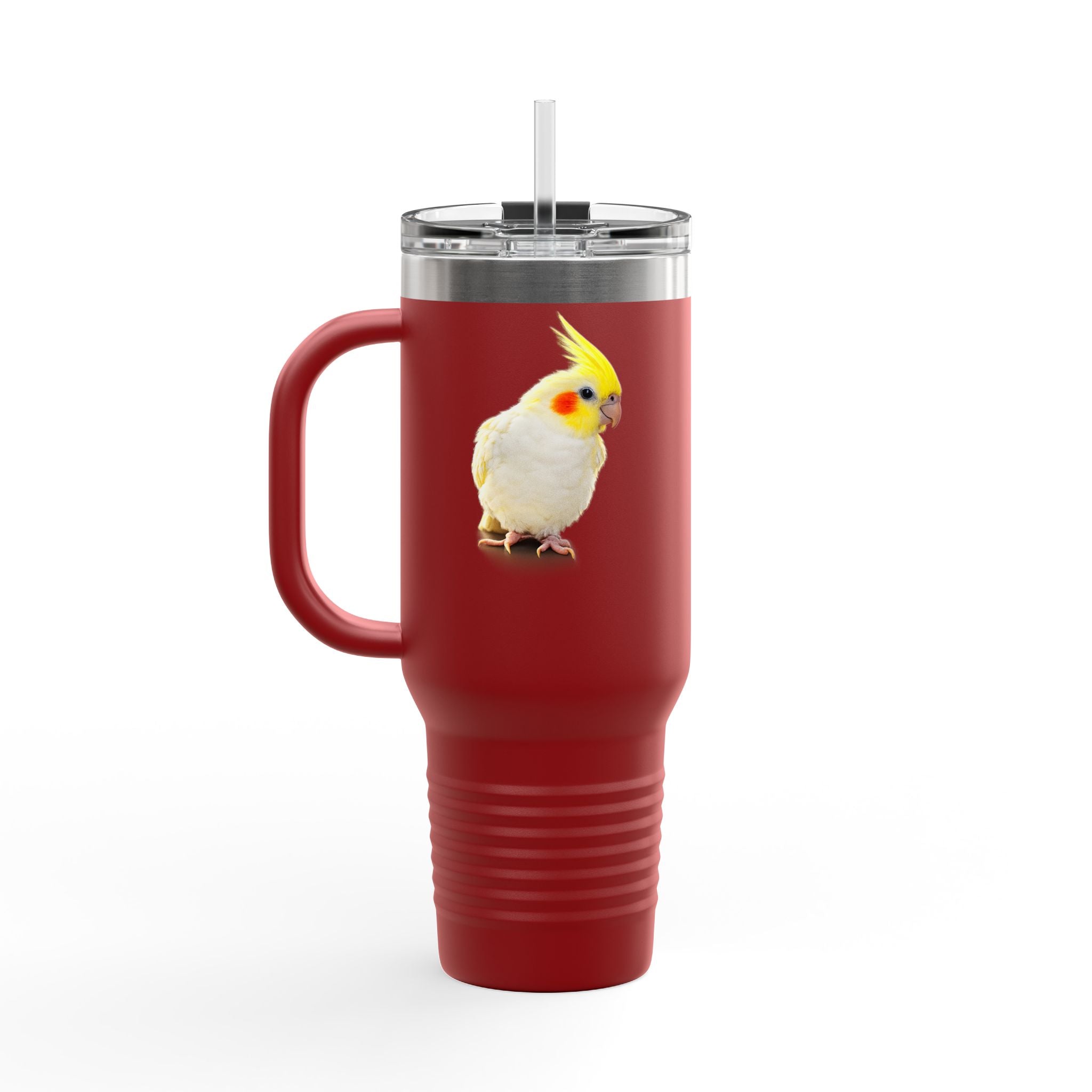 Yellow Cockatiel Illustration Travel Mug | 40oz Insulated Tumbler