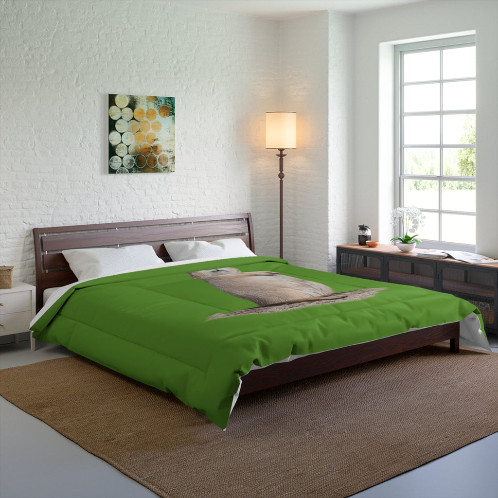 Green Prairie Dog Comforter | Green Animal Wildlife Bedding