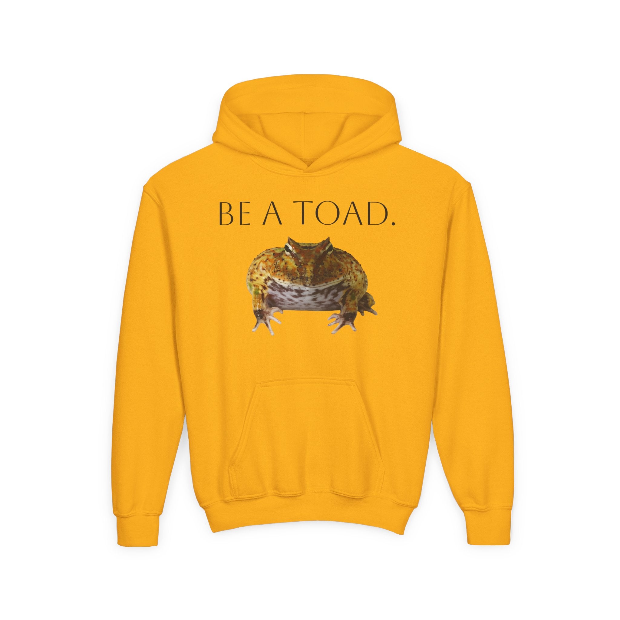 Be a Toad Frog Illustration Hoodie | Youth Pullover Hooded Sweatshirt