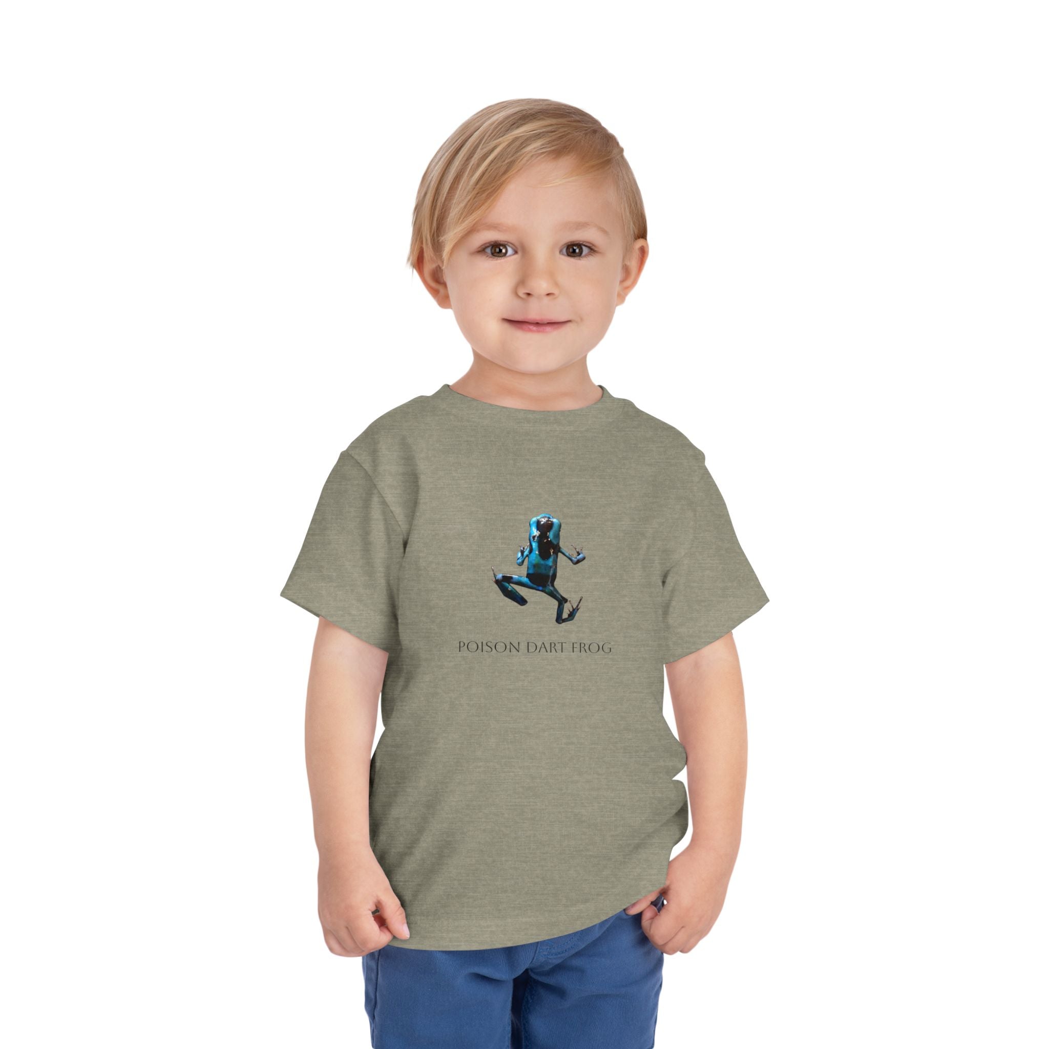 Poison Dart Frog Toddler Tee | Blue Frog Illustration, Nature Animal Shirt