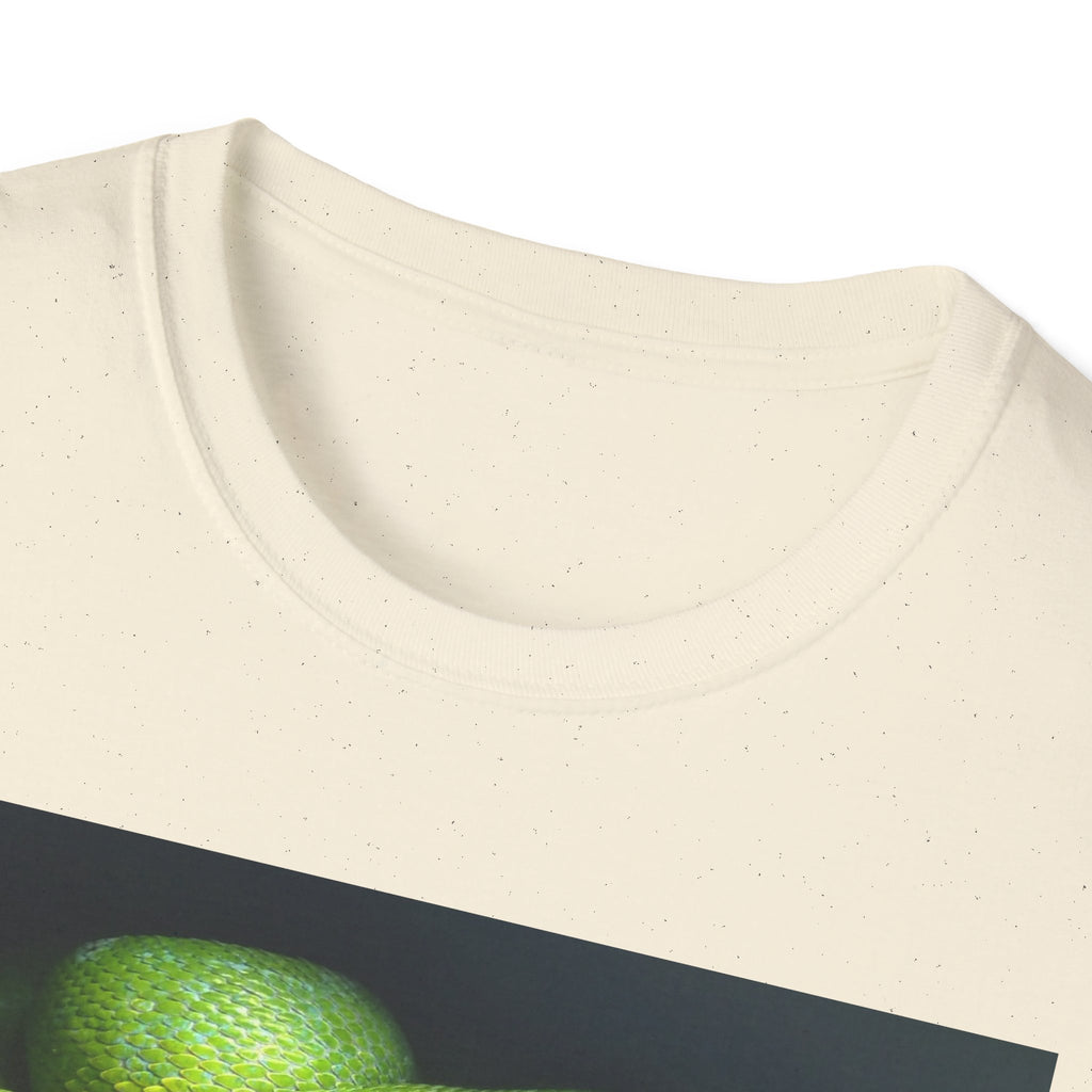 Green Tree Python on Driftwood T-Shirt | Tropical Snake Photography