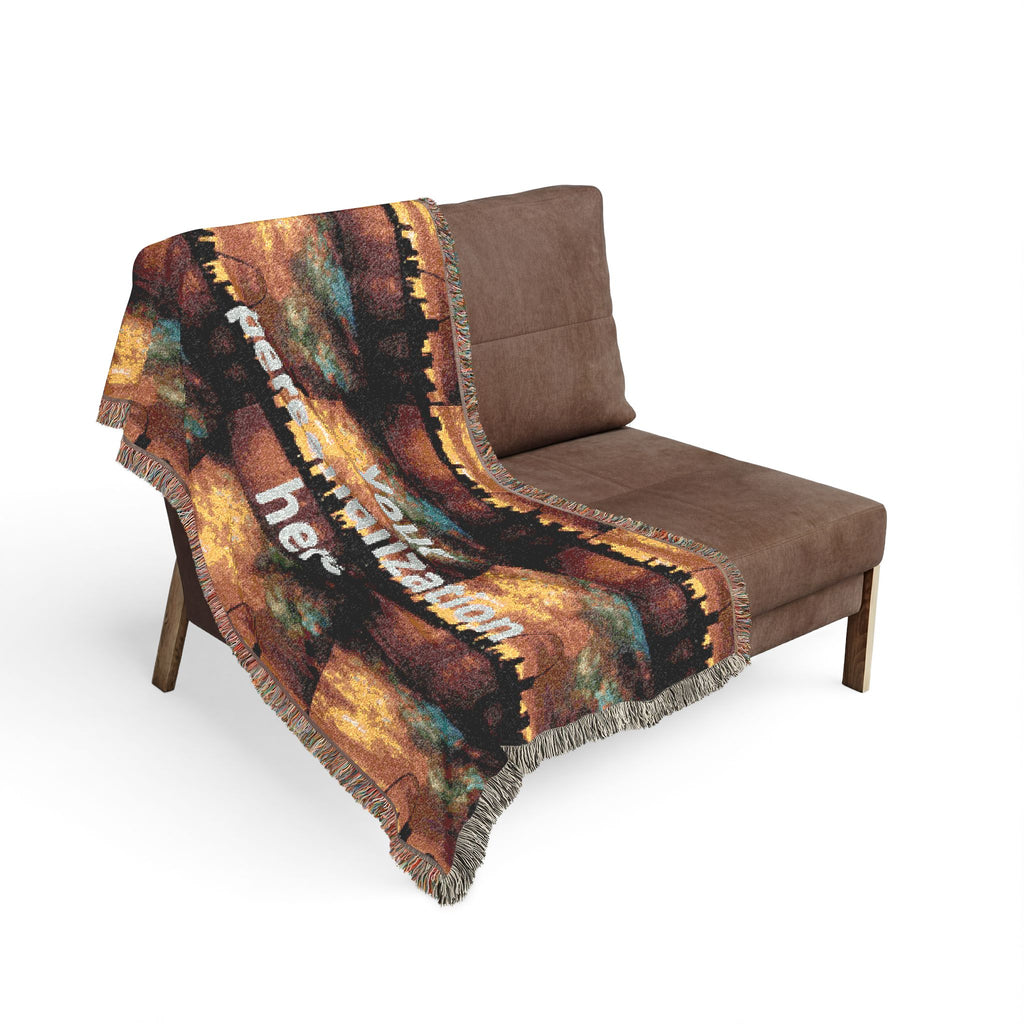 Personalized Woven Blanket — Customizable Pixel Art Throw