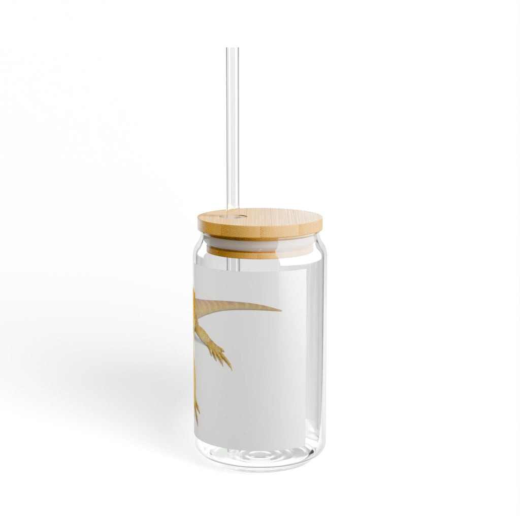 Bearded Dragon Sipper Glass | 16oz Reptile Drinking Jar