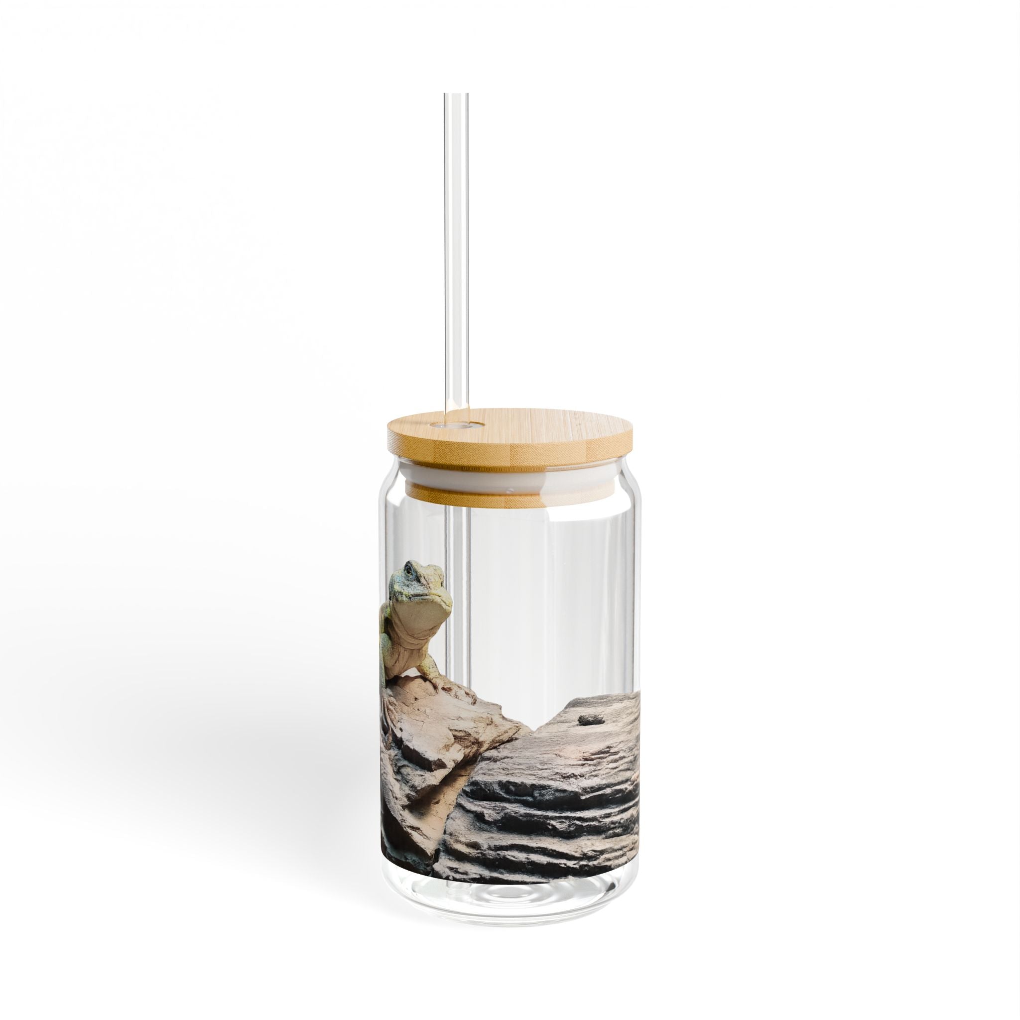 Uromastyx Sipper Glass | 16oz Clear Tumbler with Straw