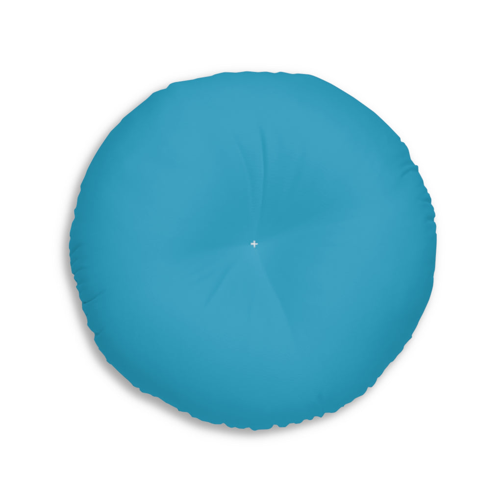 Blue Poison Dart Frog Pattern Tufted Floor Pillow