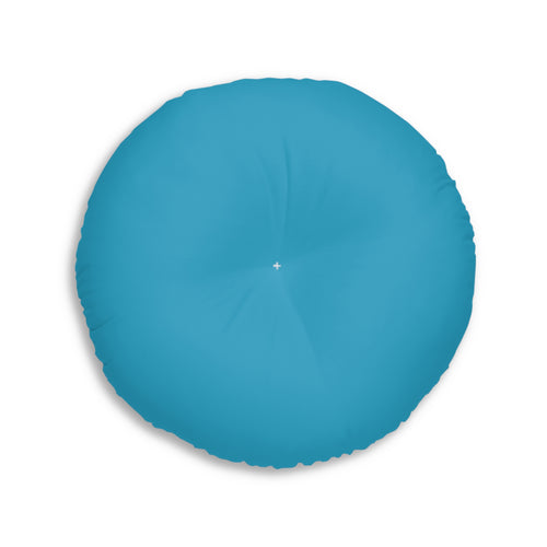 Blue Poison Dart Frog Pattern Tufted Floor Pillow