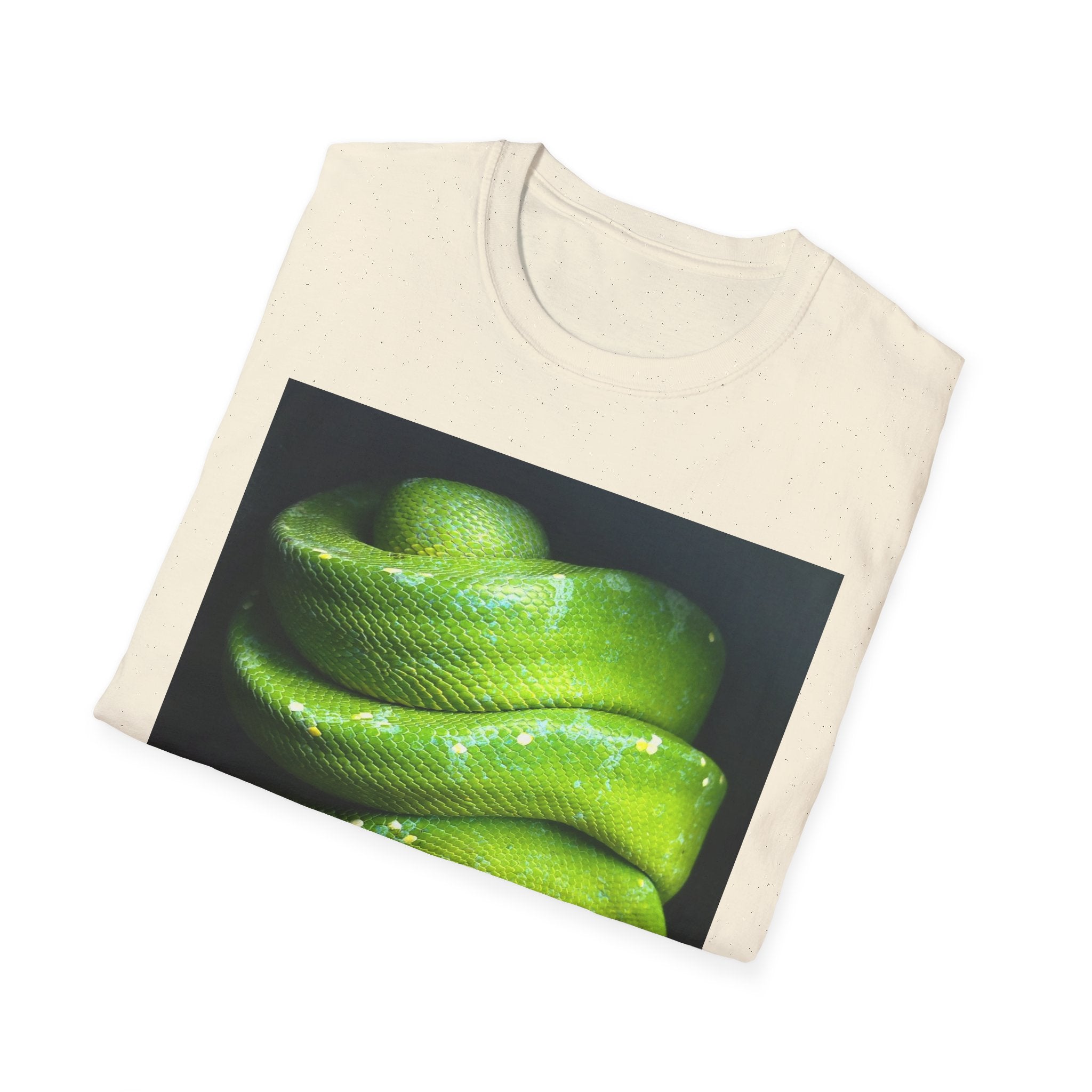 Green Tree Python on Driftwood T-Shirt | Tropical Snake Photography