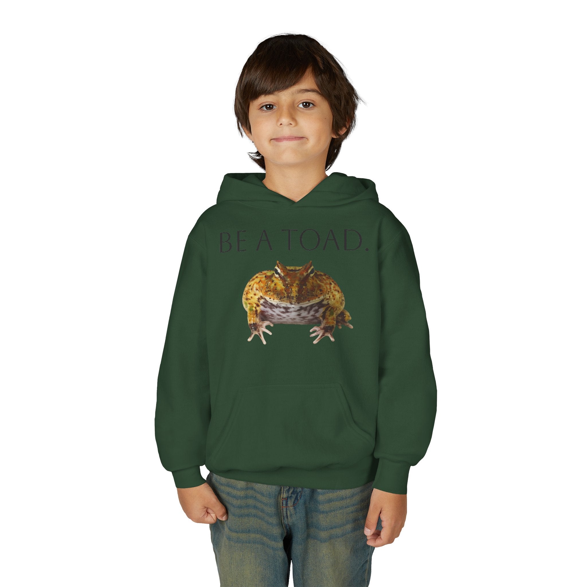 Be a Toad Frog Illustration Hoodie | Youth Pullover Hooded Sweatshirt