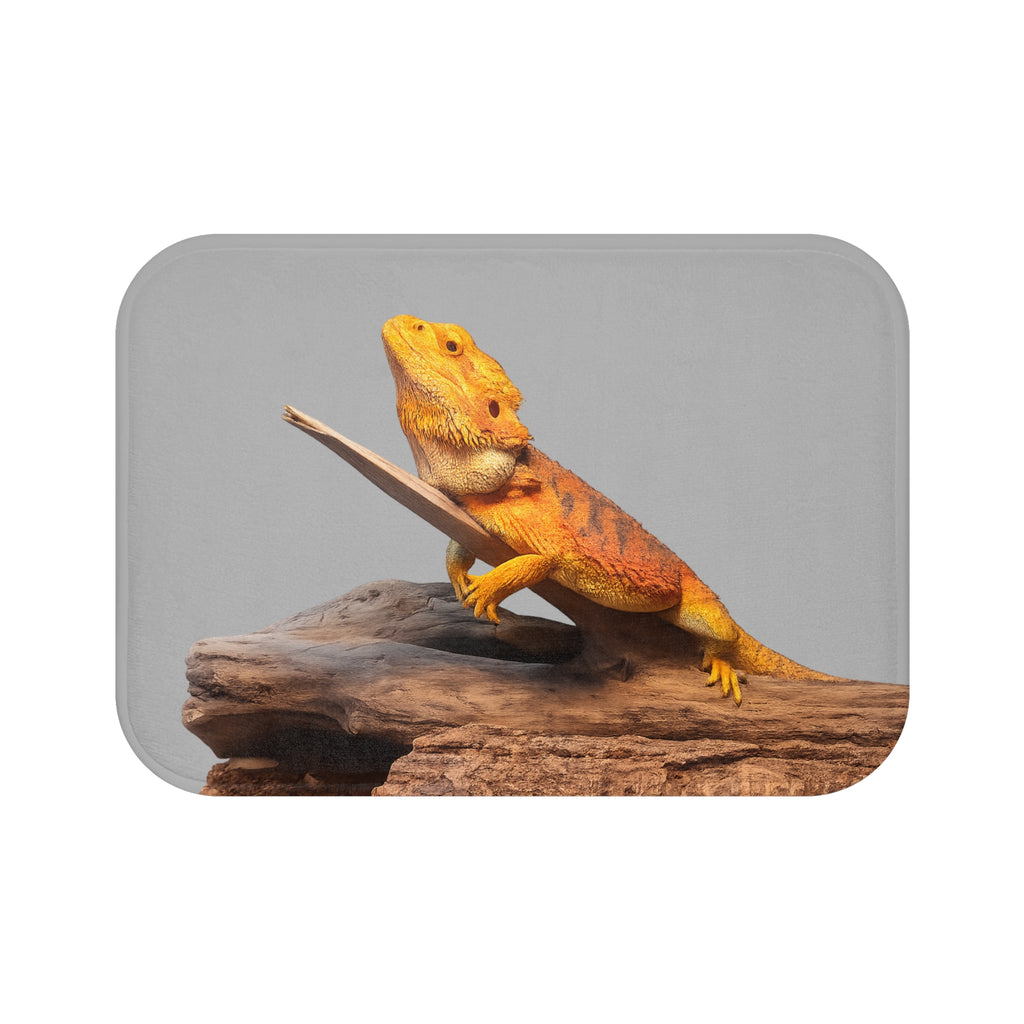 Orange Bearded Dragon Bath Mat | Reptile Lizard Pet Decor
