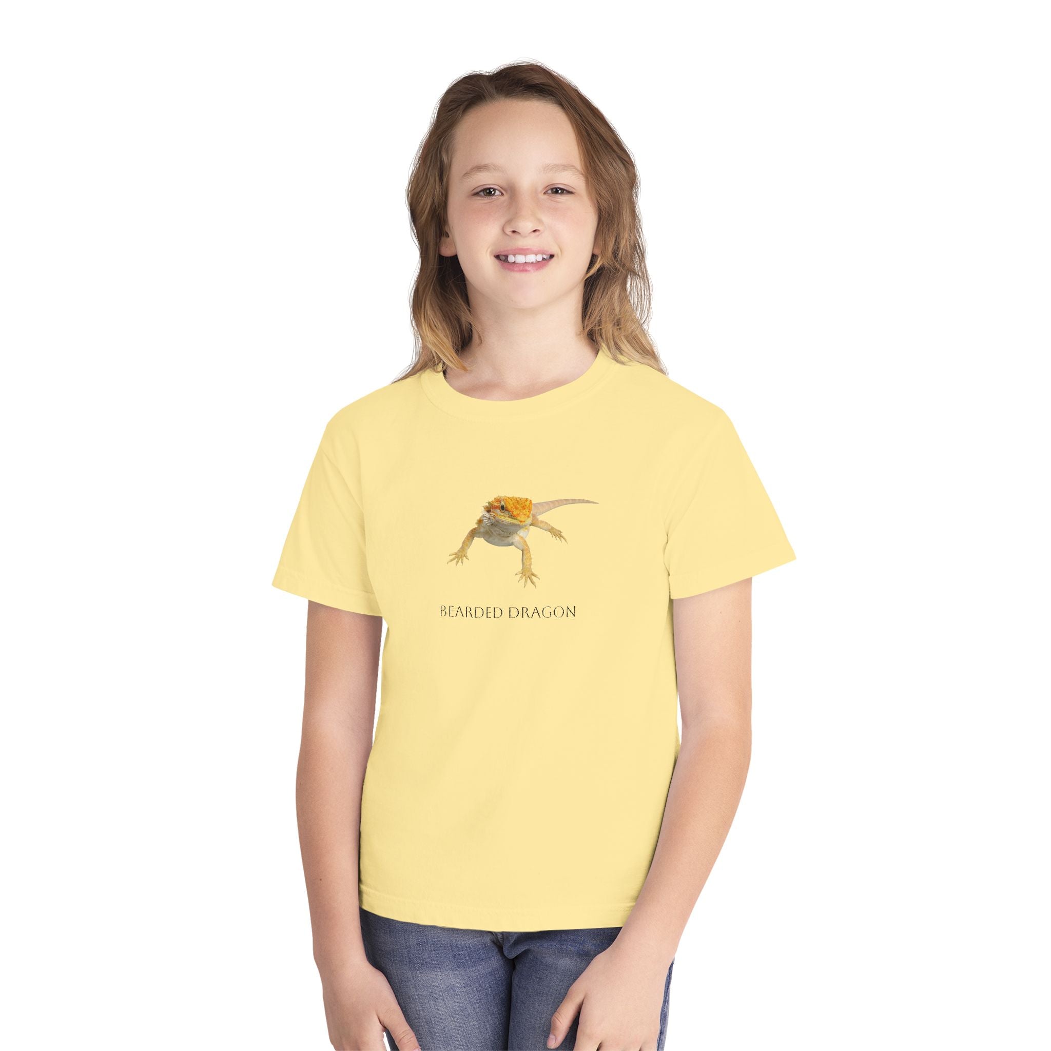 Bearded Dragon Youth Tee | Reptile Illustration, Kids Lizard Shirt
