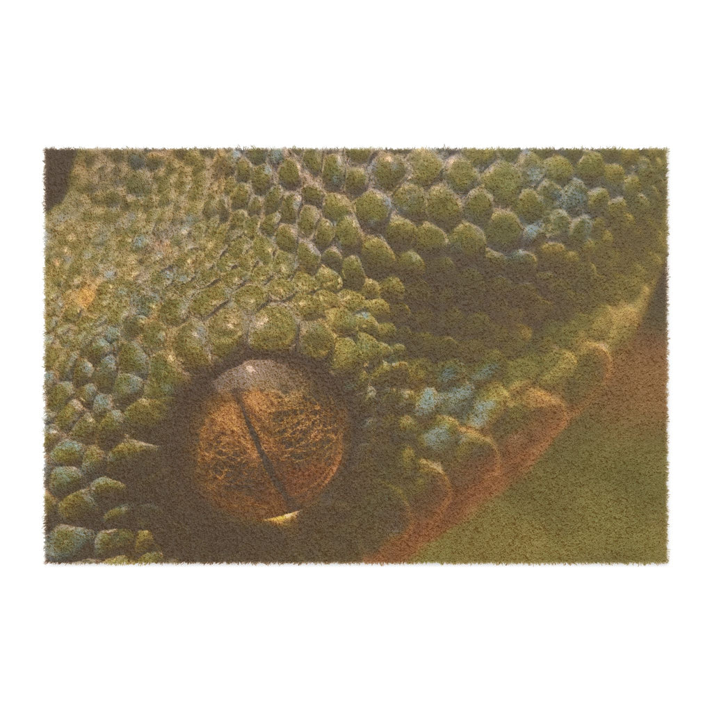Green Snake Eye Doormat | Reptile Scale Entrance Mat