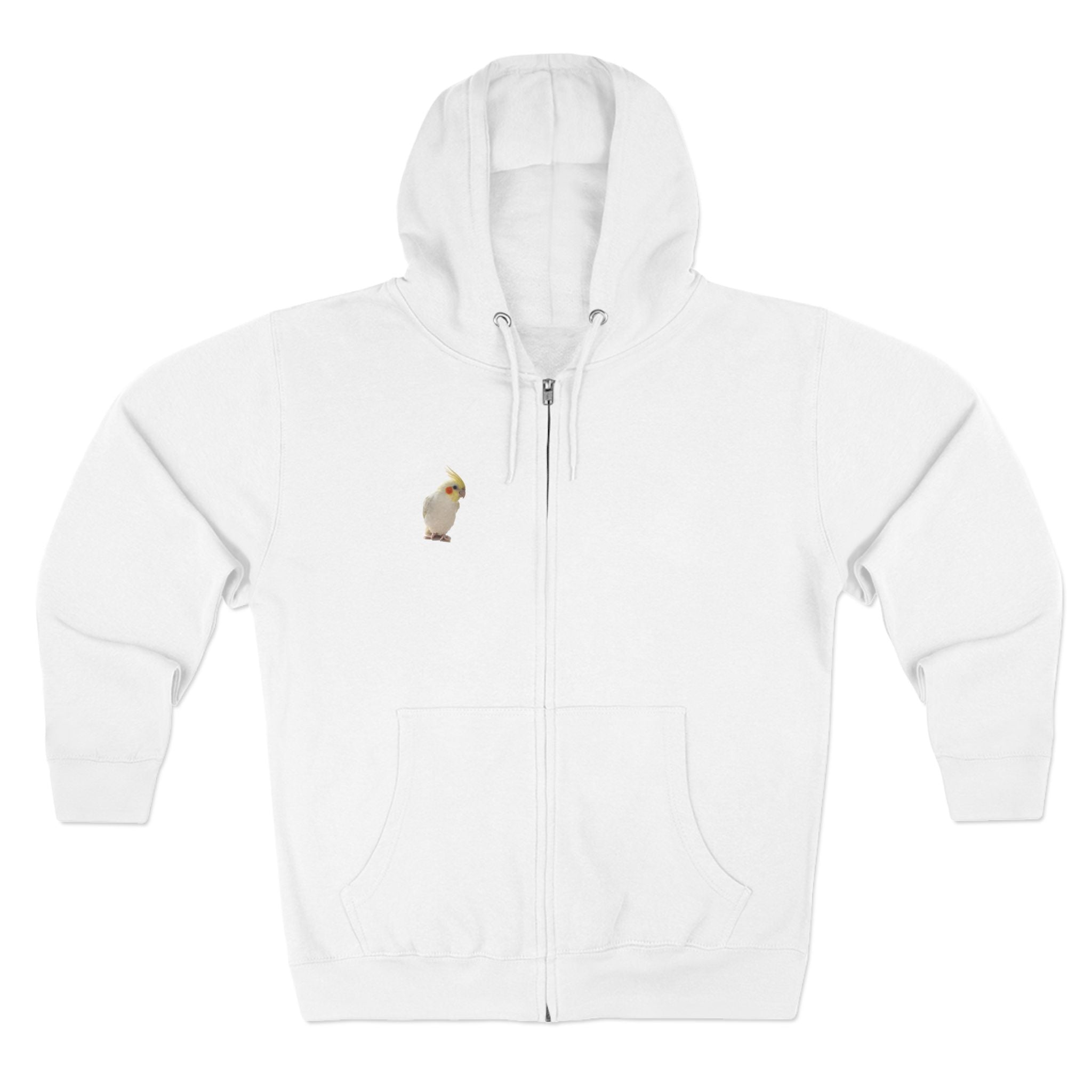 Yellow Cockatiel Zip Hoodie | Bird Portrait