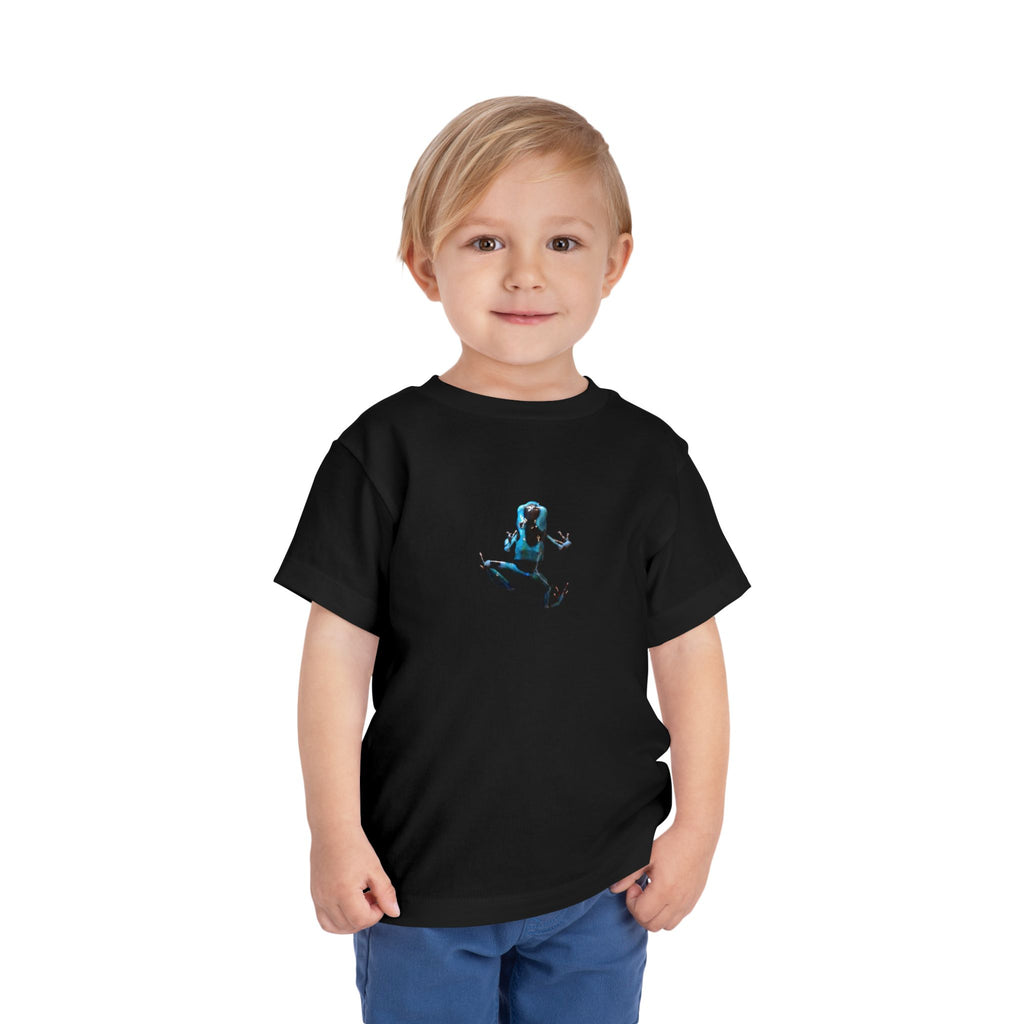 Poison Dart Frog Toddler Tee | Blue Frog Illustration, Nature Animal Shirt