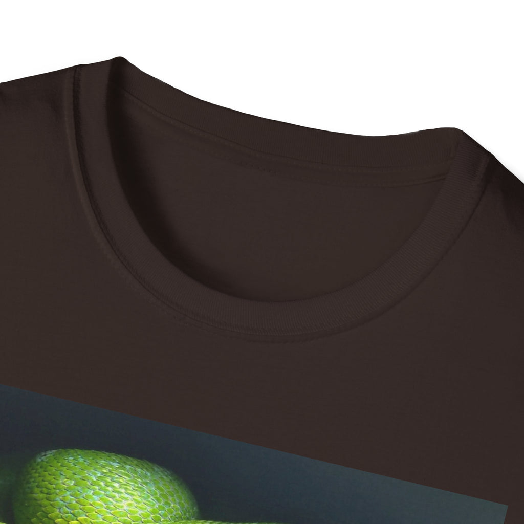 Green Tree Python on Driftwood T-Shirt | Tropical Snake Photography