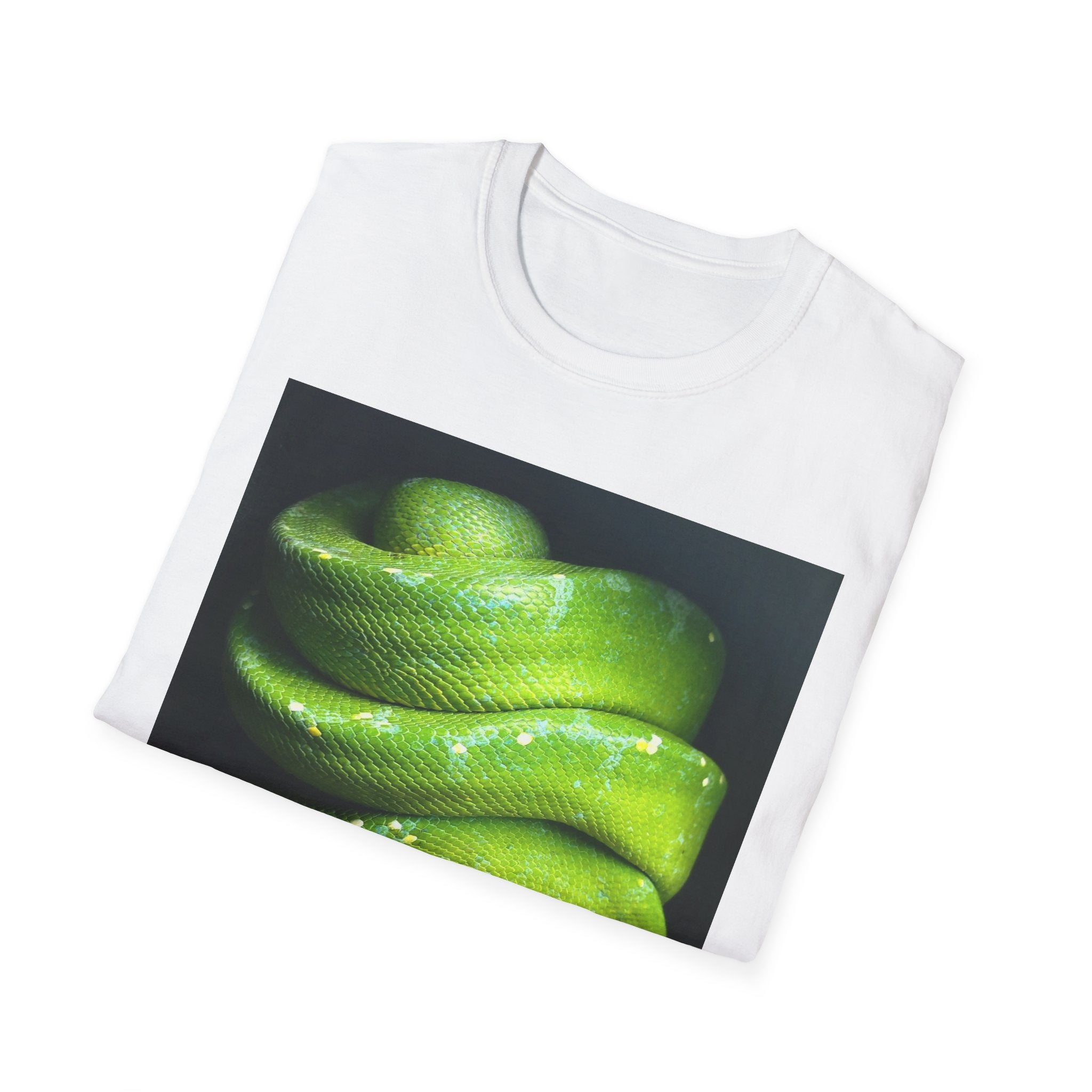 Green Tree Python on Driftwood T-Shirt | Tropical Snake Photography