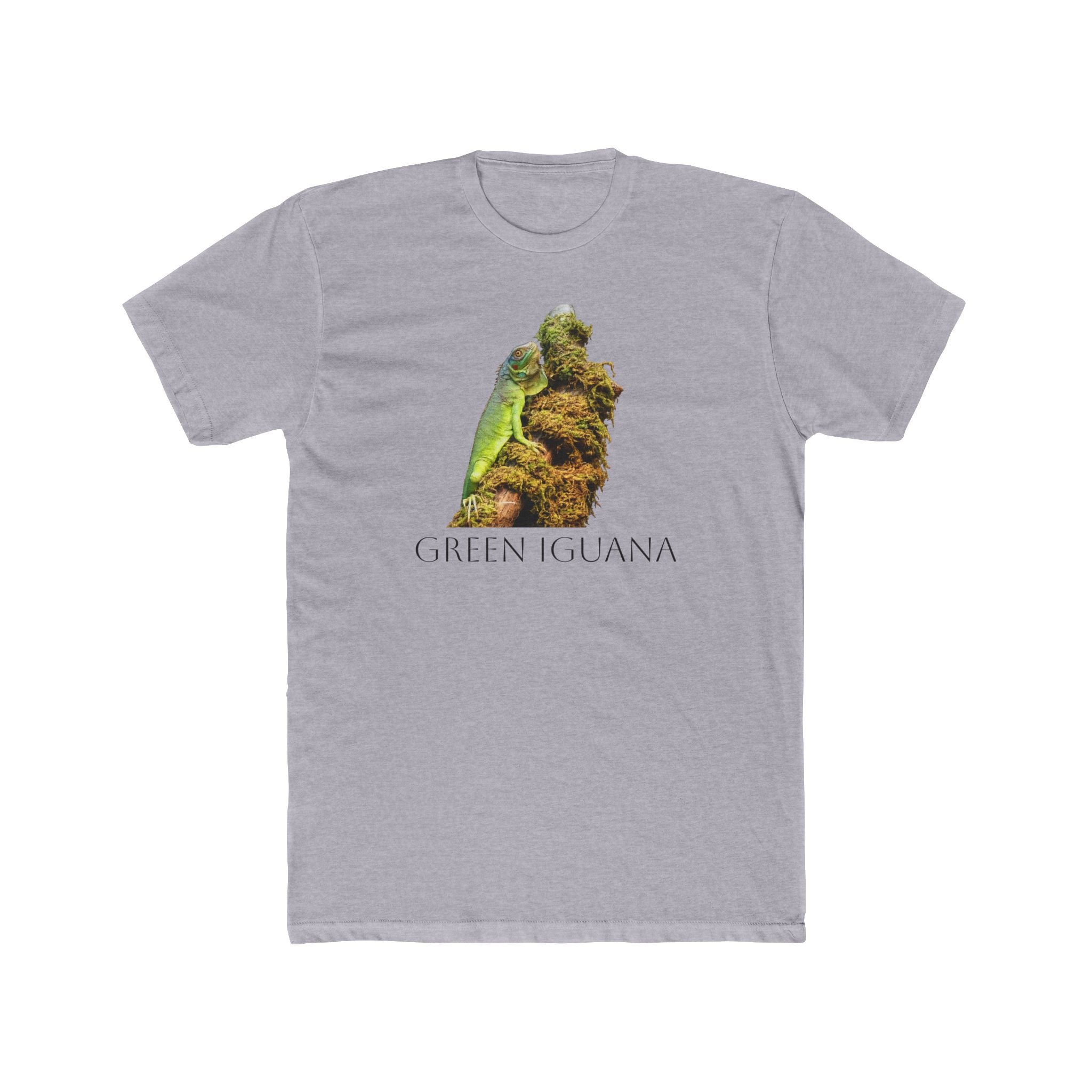 Green Iguana Illustration T-Shirt | Botanical Nature Wildlife Tee
