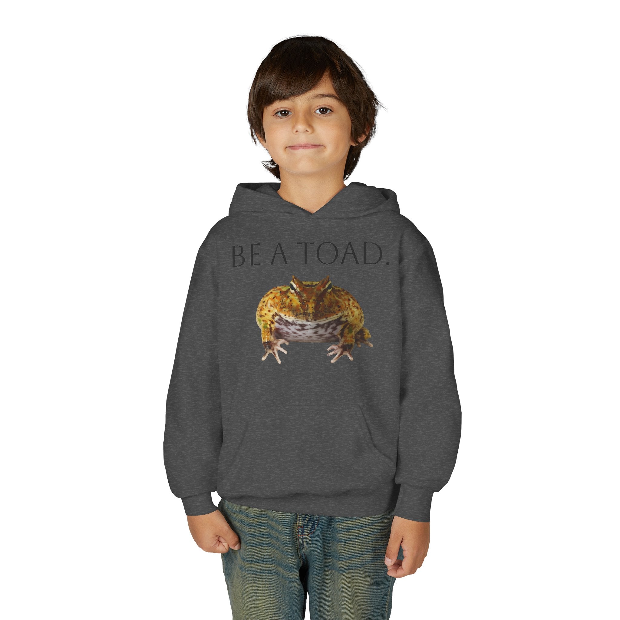 Be a Toad Frog Illustration Hoodie | Youth Pullover Hooded Sweatshirt