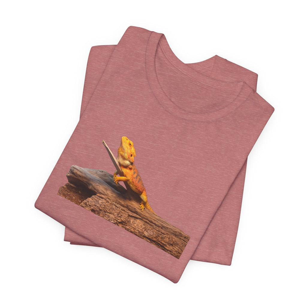 Bearded Dragon on Driftwood Tee | Reptile Lizard Shirt